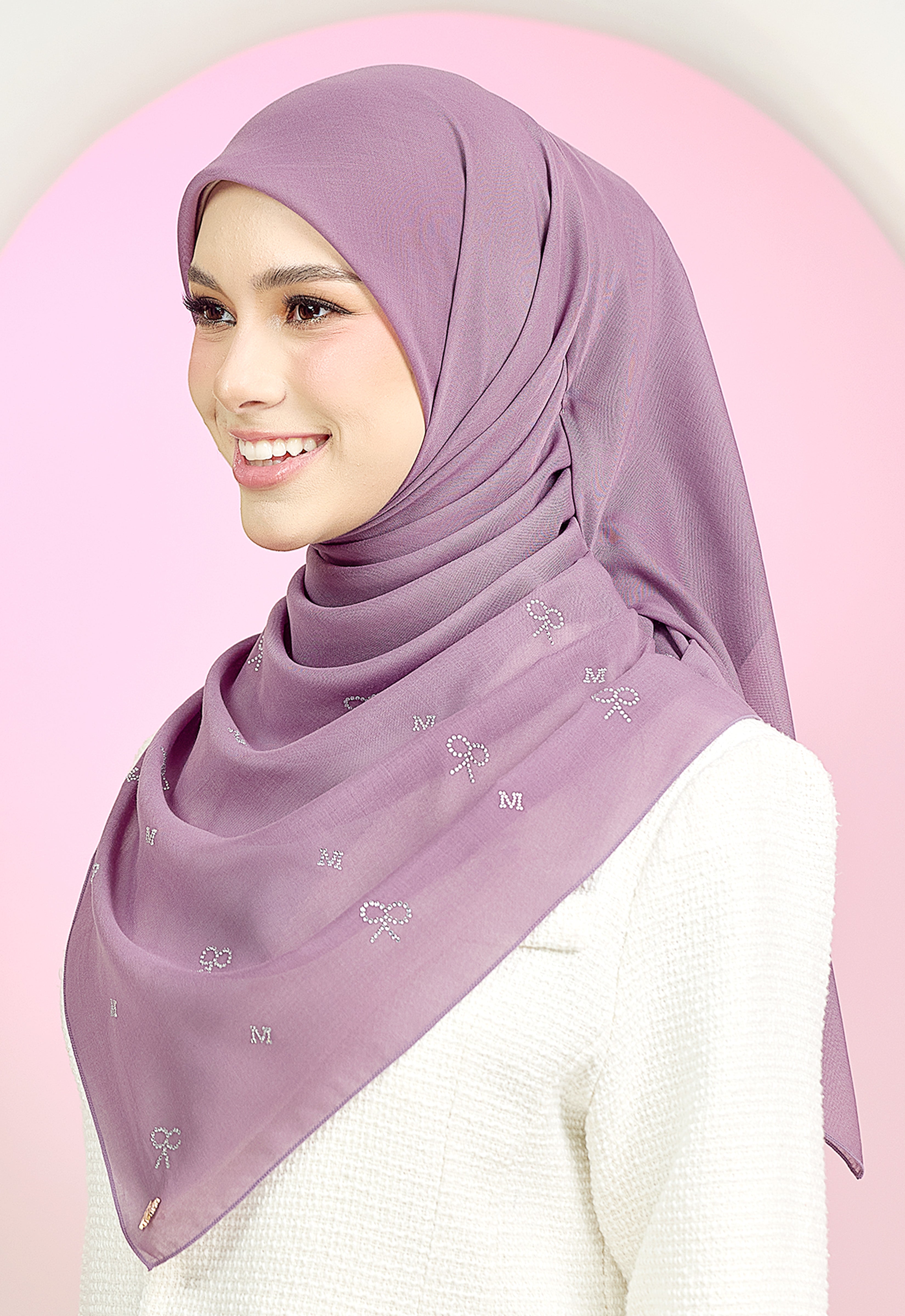 RIBBONY PLAIN STONE - DUSTY PURPLE