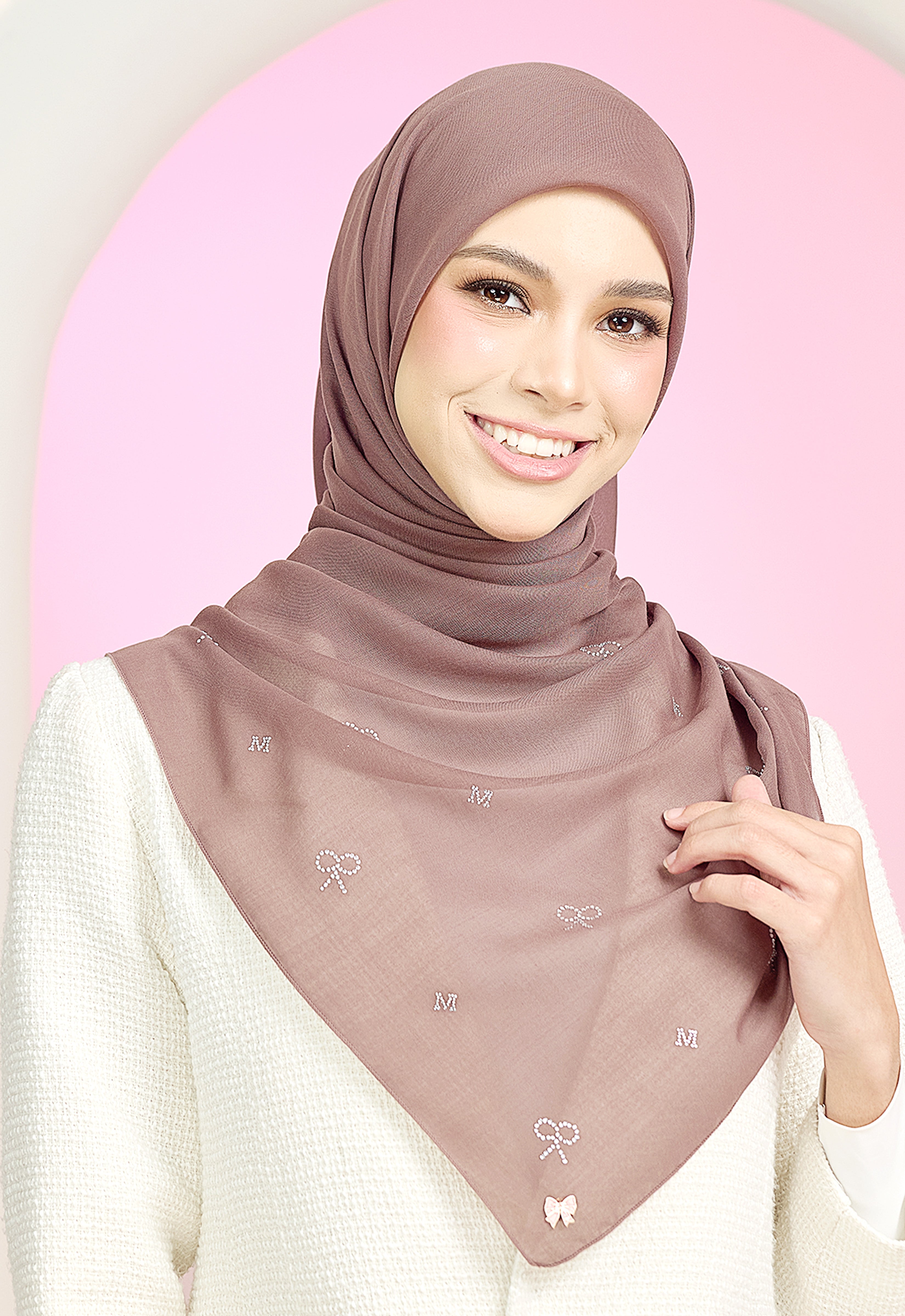 RIBBONY PLAIN STONE - LIGHT BROWN