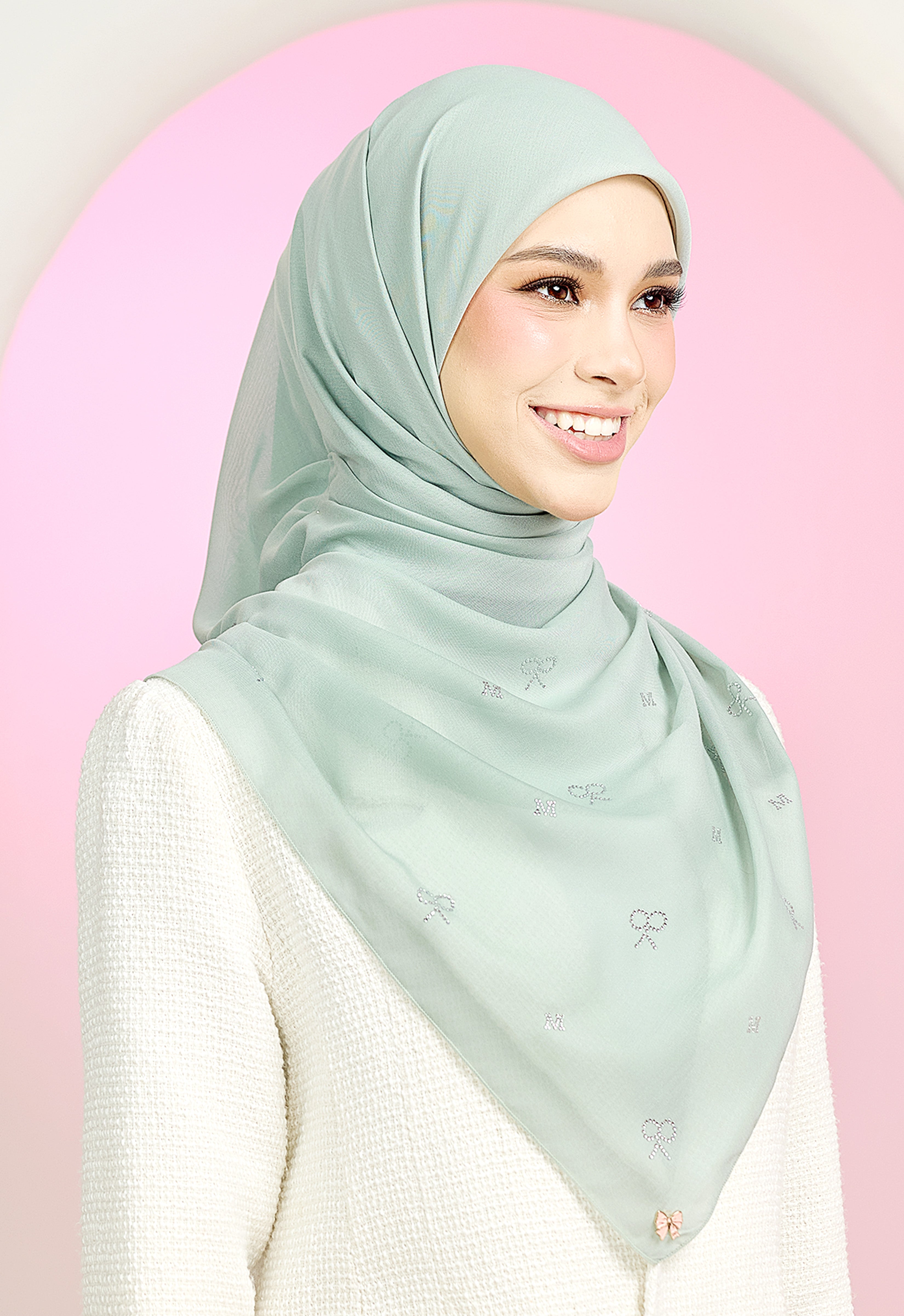 RIBBONY PLAIN STONE - MINT BLUE
