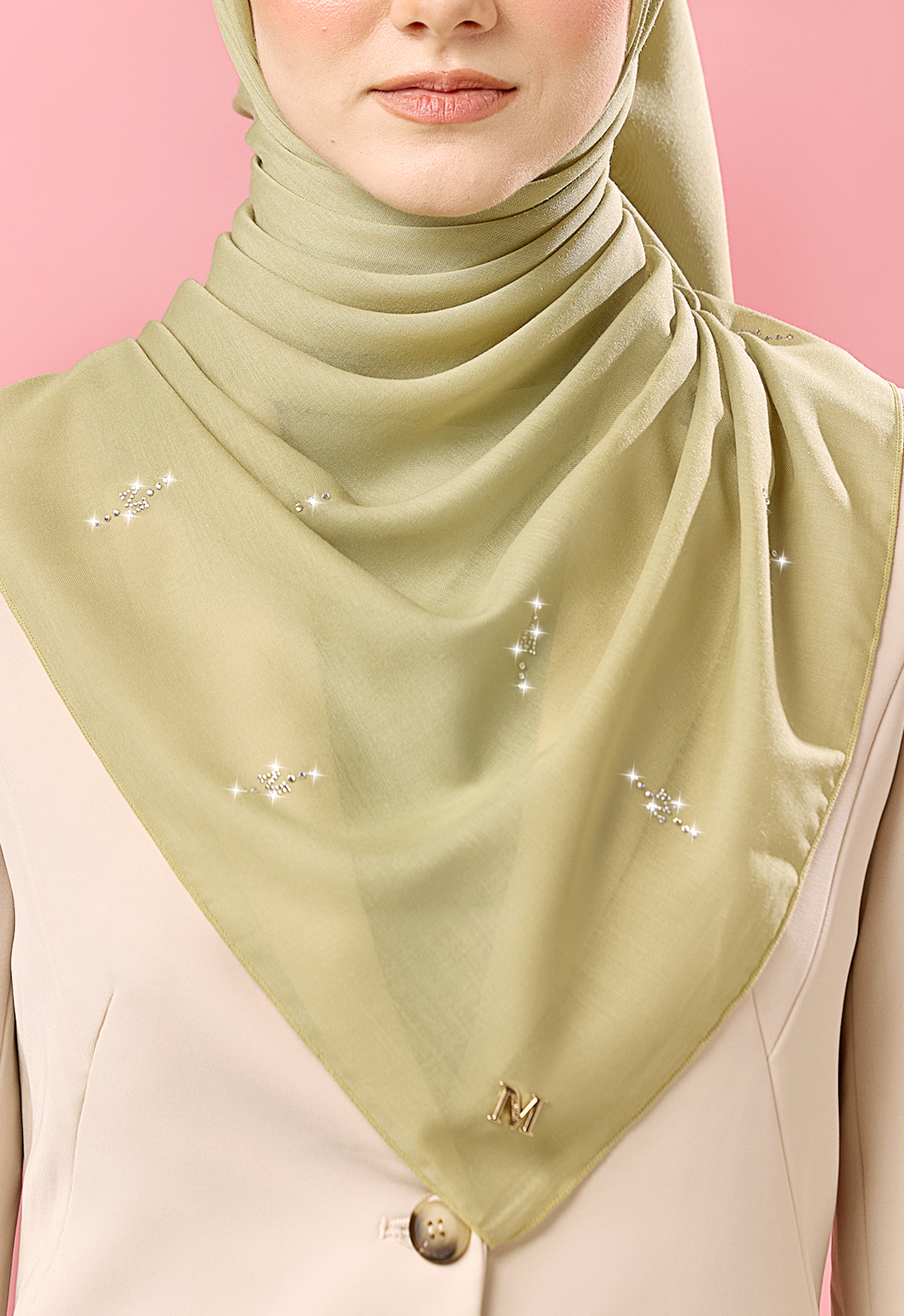 SURI PLAIN STONE - MOSS GREEN