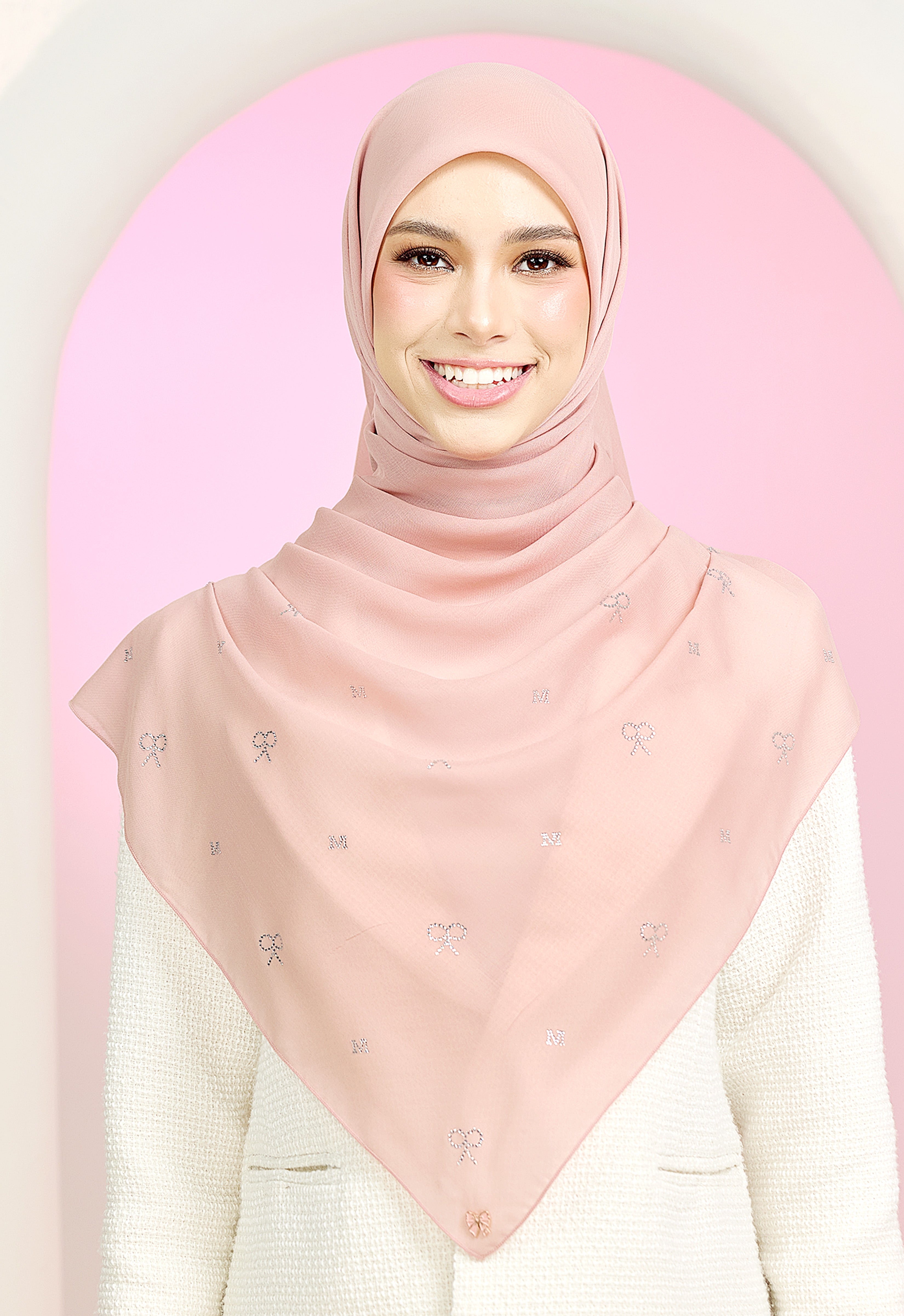 RIBBONY PLAIN STONE - BLUSH PINK