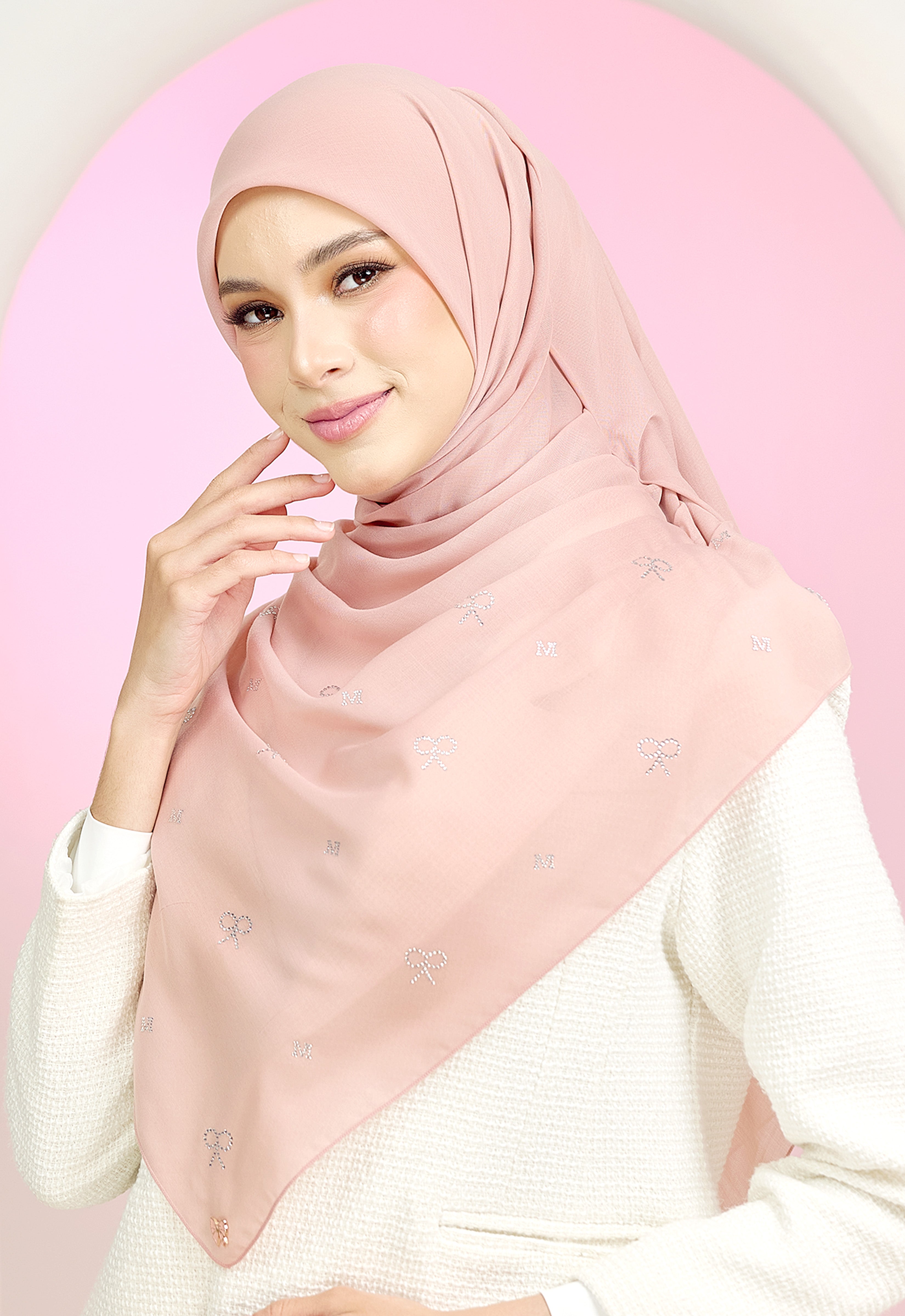 RIBBONY PLAIN STONE - BLUSH PINK