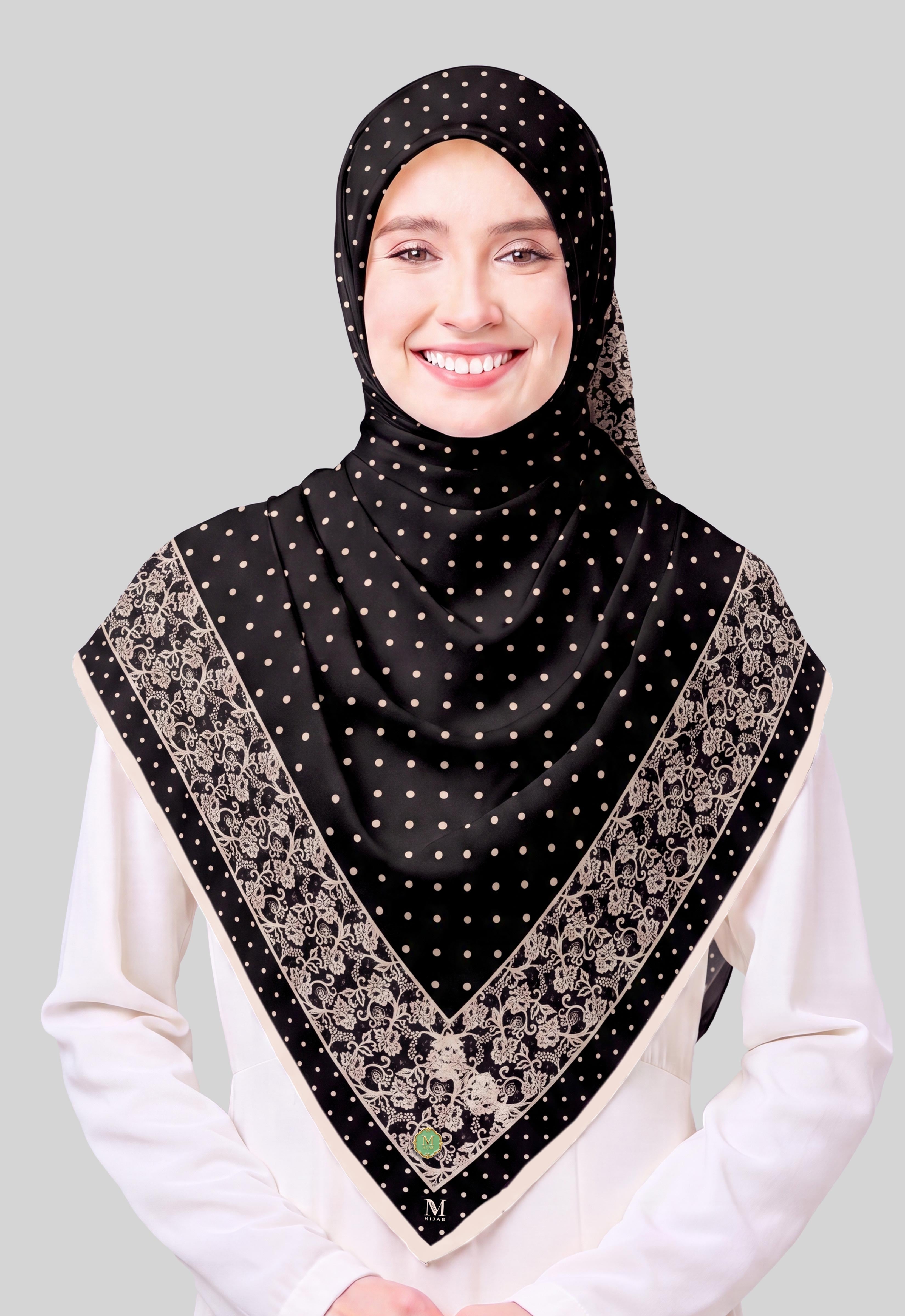 FOMO LACEY POLKA - BLACK BEIGE