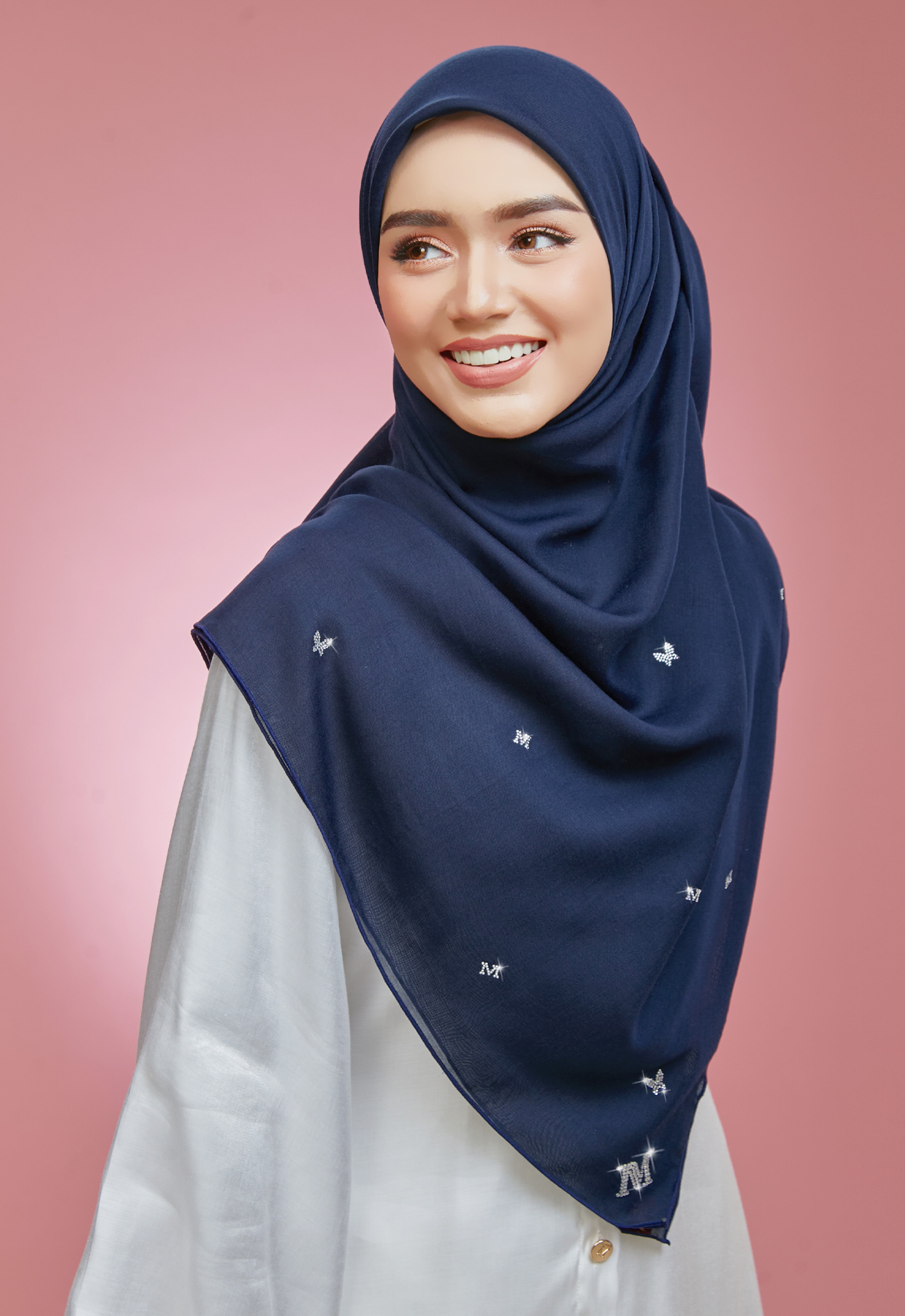 PLAIN BUTTERFLY STONE BAWAL - DARK BLUE
