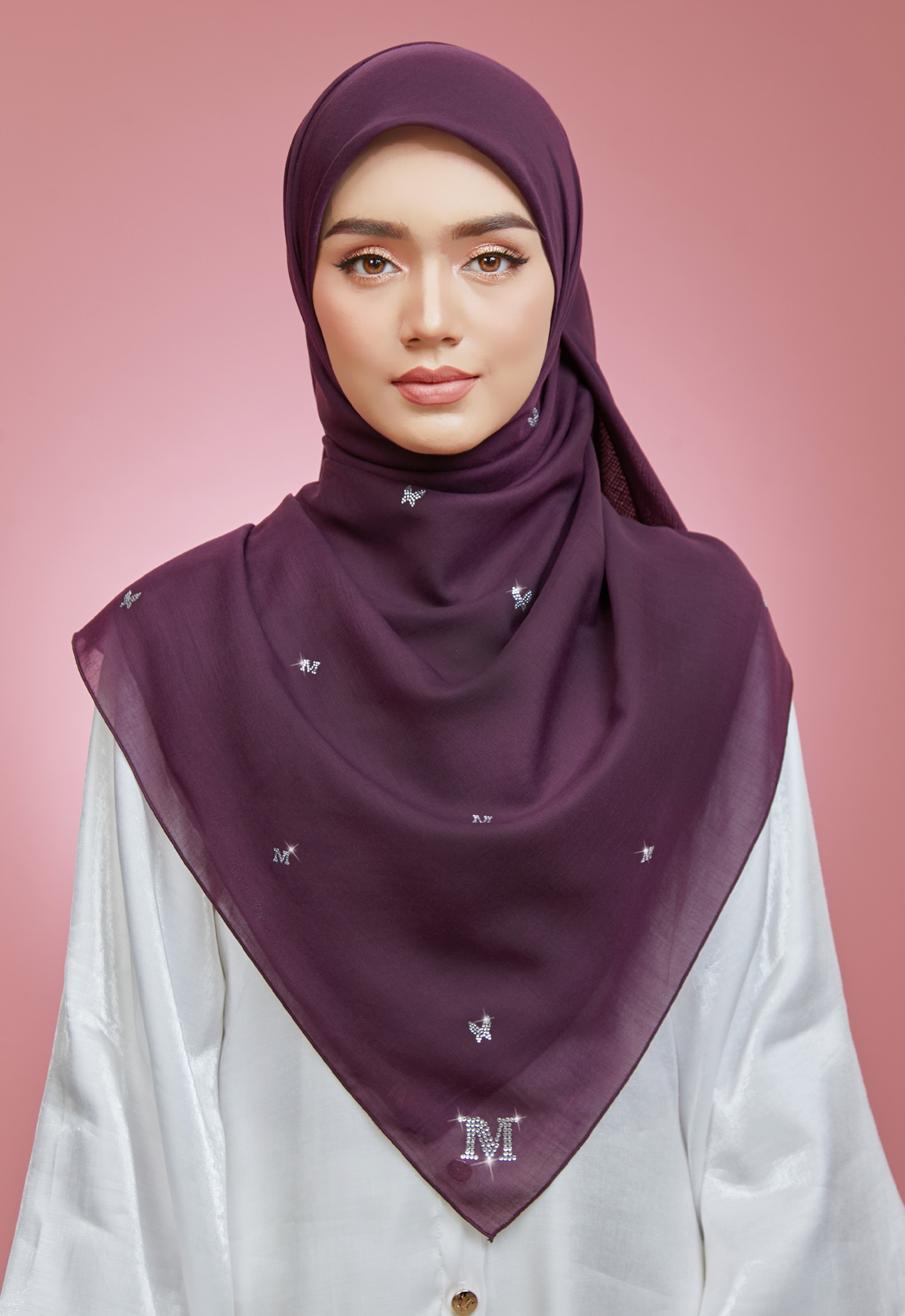 PLAIN BUTTERFLY STONE BAWAL - DARK PURPLE