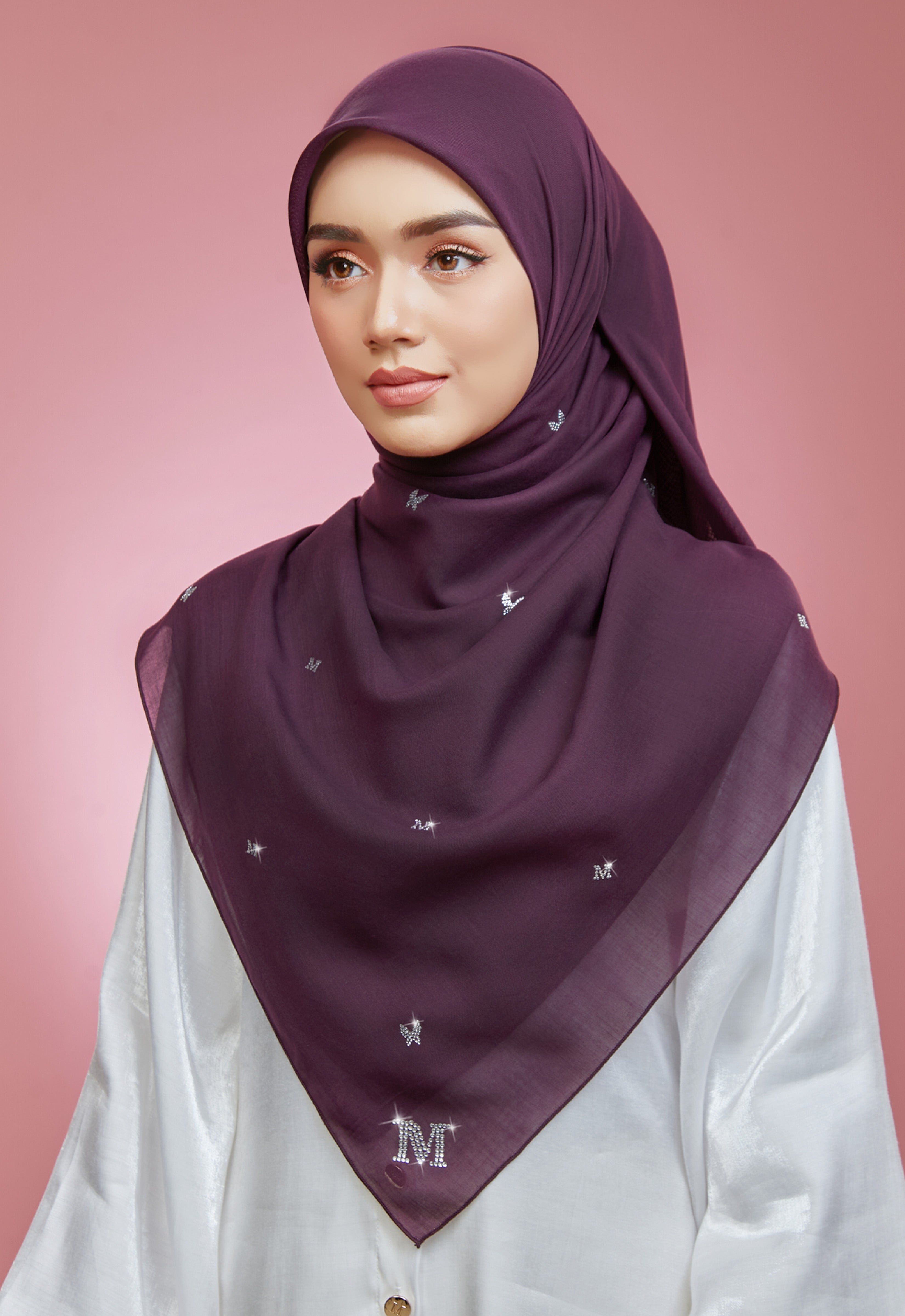 PLAIN BUTTERFLY STONE BAWAL - DARK PURPLE