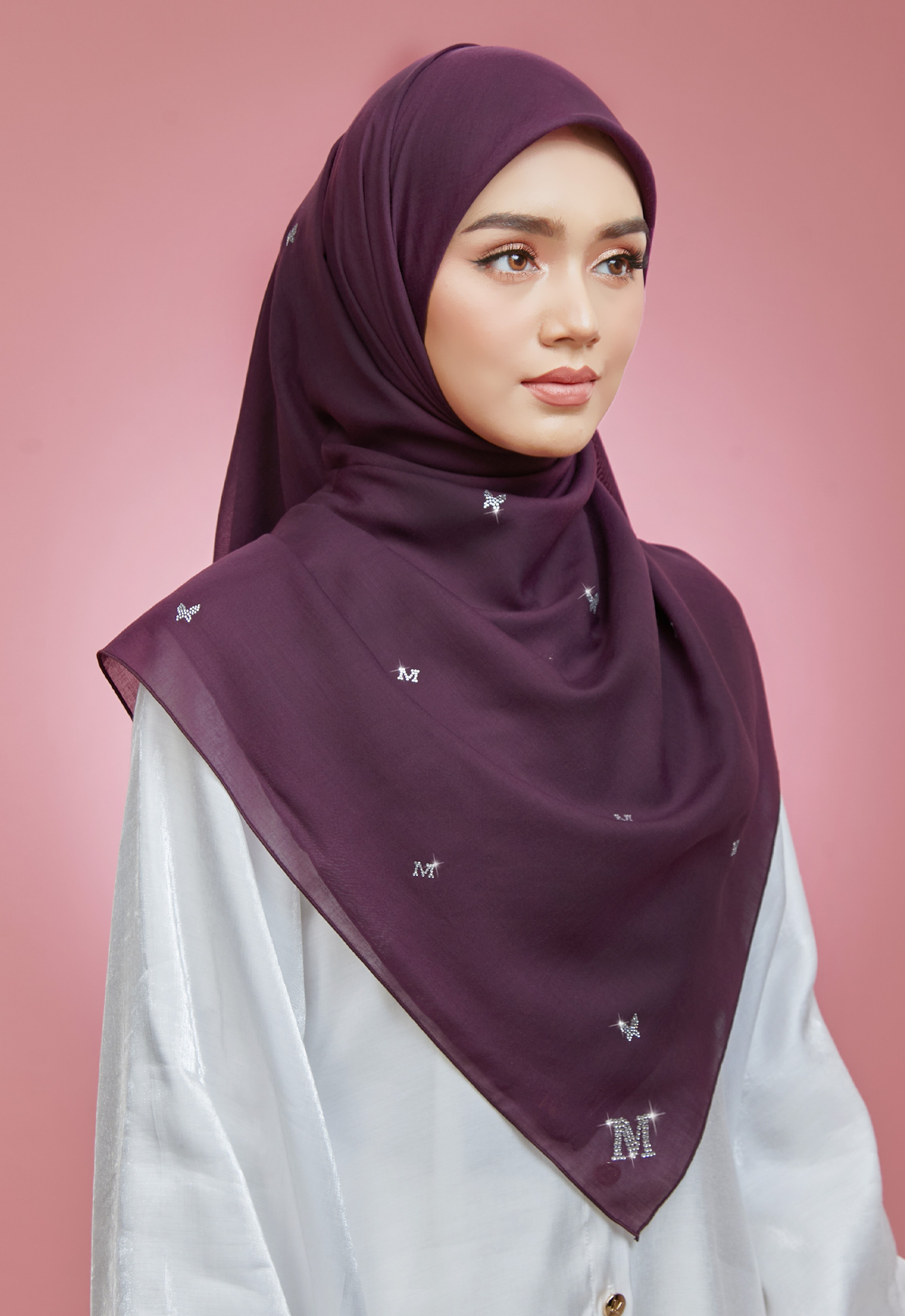 PLAIN BUTTERFLY STONE BAWAL - DARK PURPLE