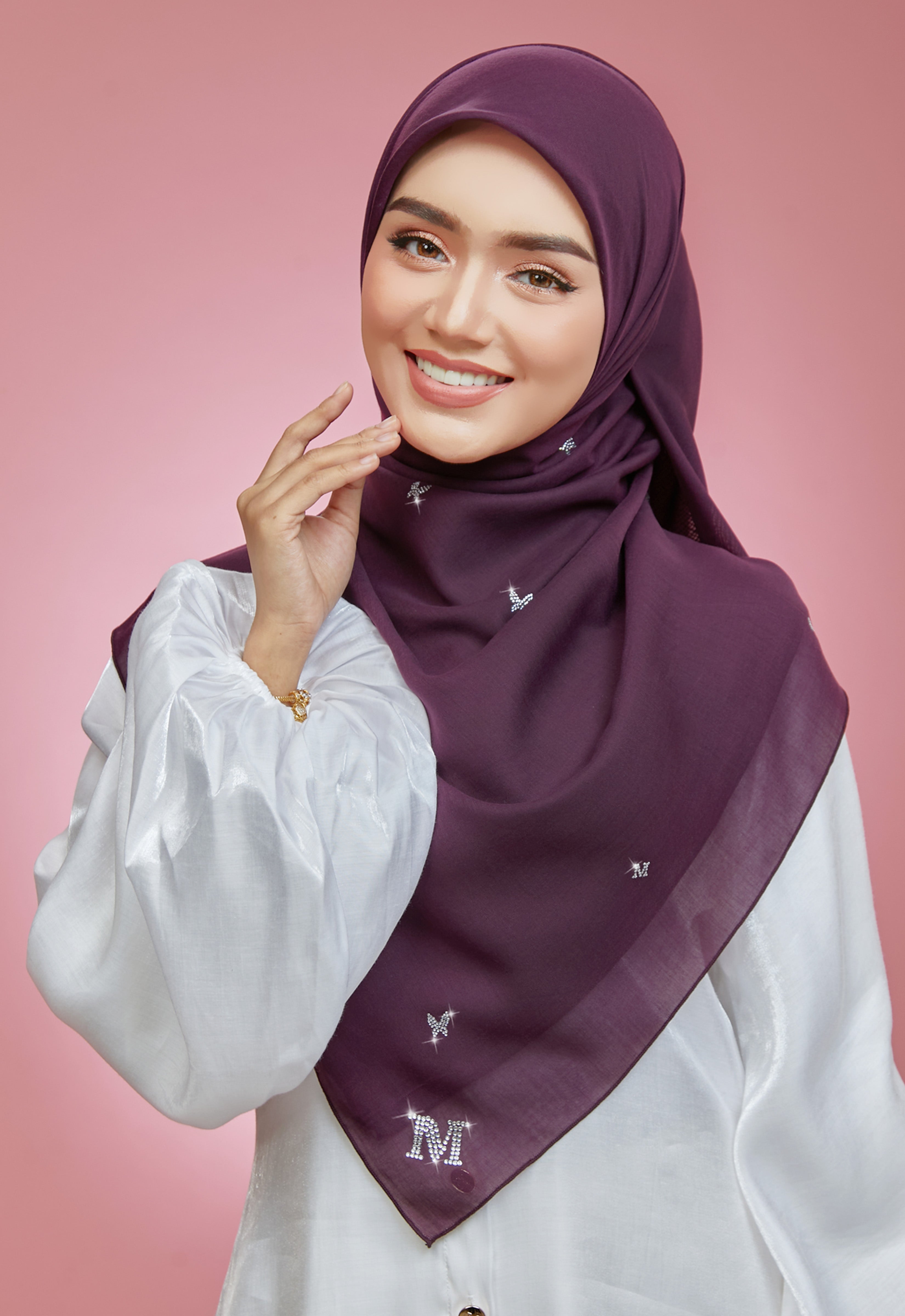 PLAIN BUTTERFLY STONE BAWAL - DARK PURPLE