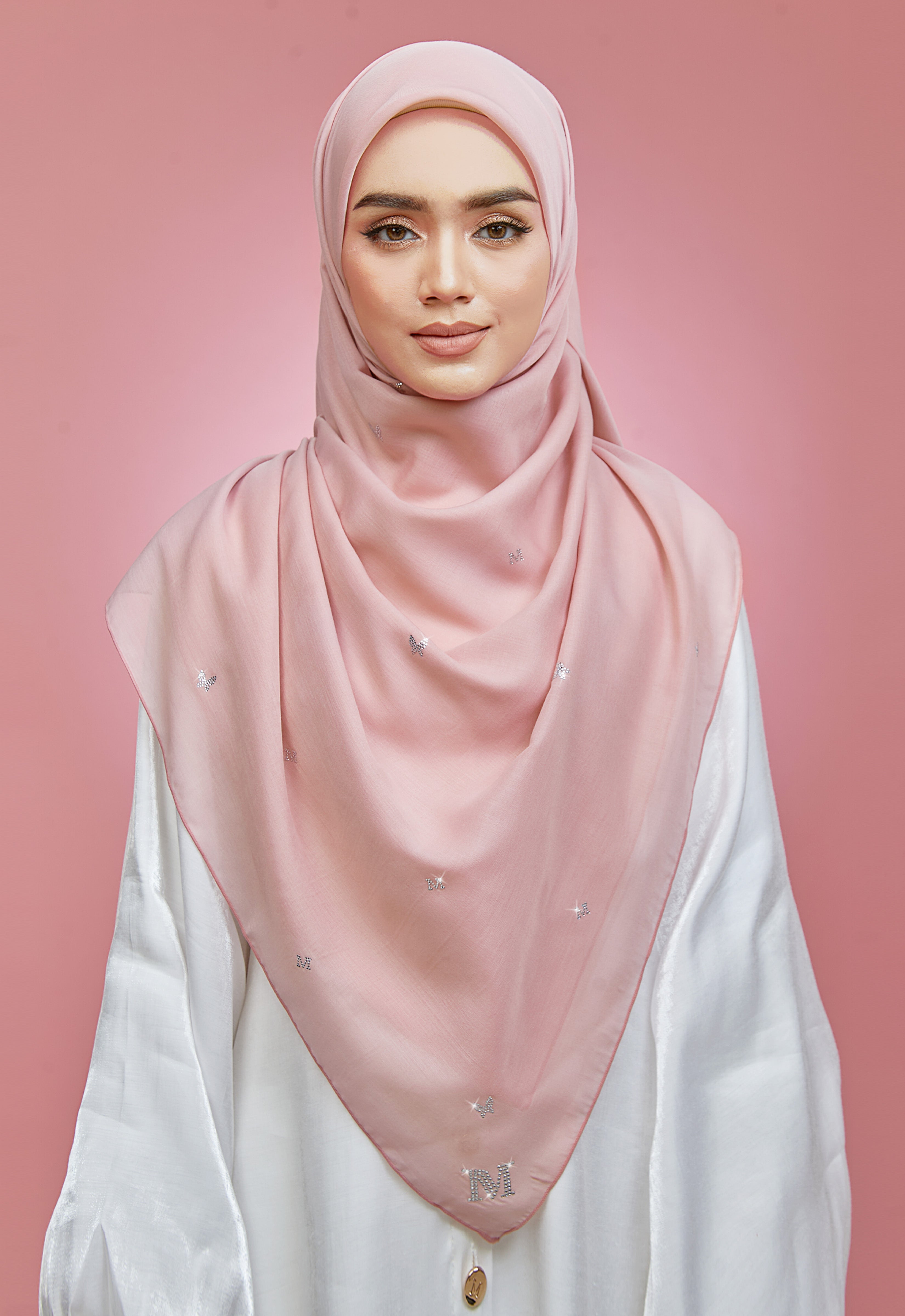PLAIN BUTTERFLY STONE BAWAL - DUSTY PINK