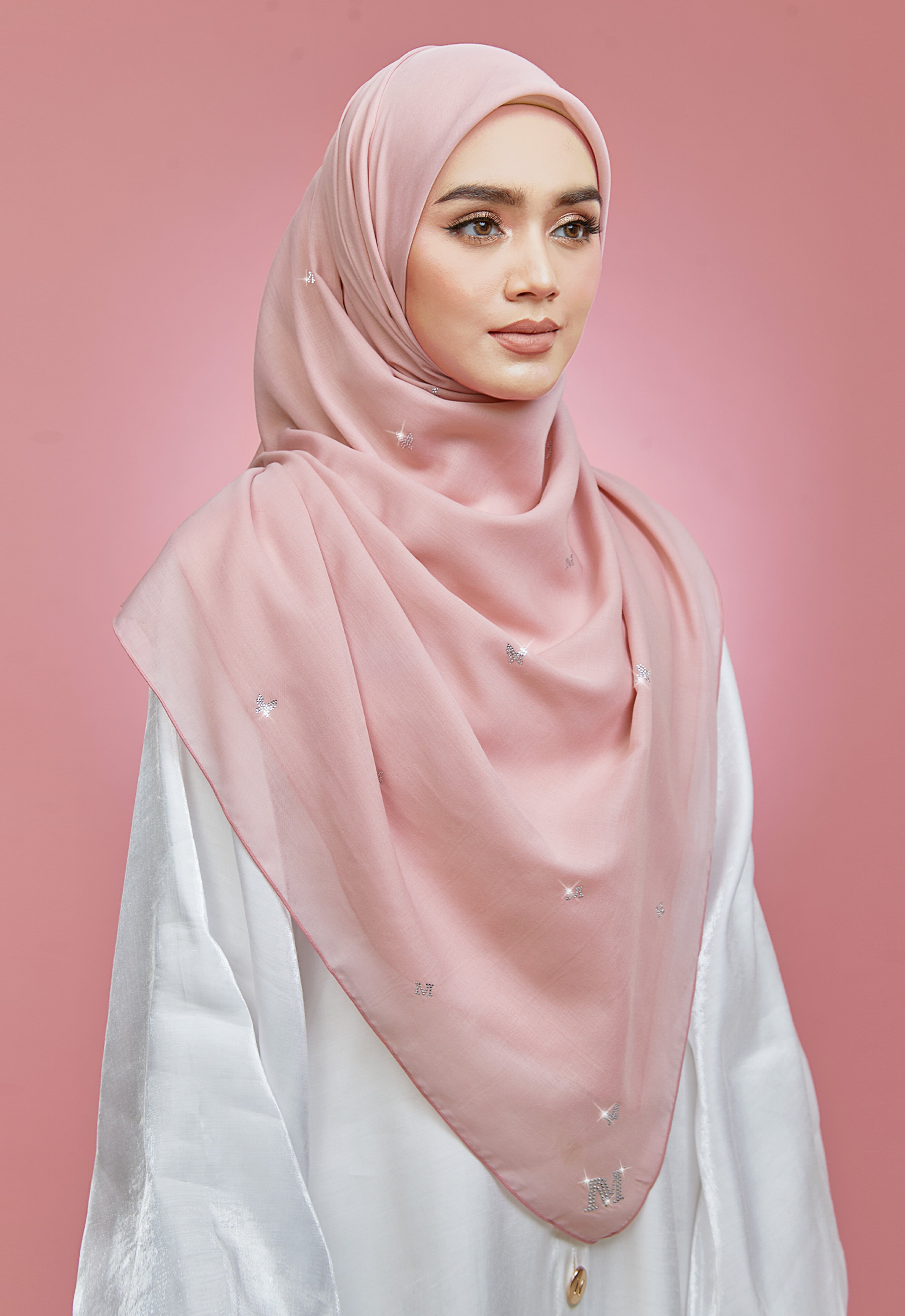 PLAIN BUTTERFLY STONE BAWAL - DUSTY PINK