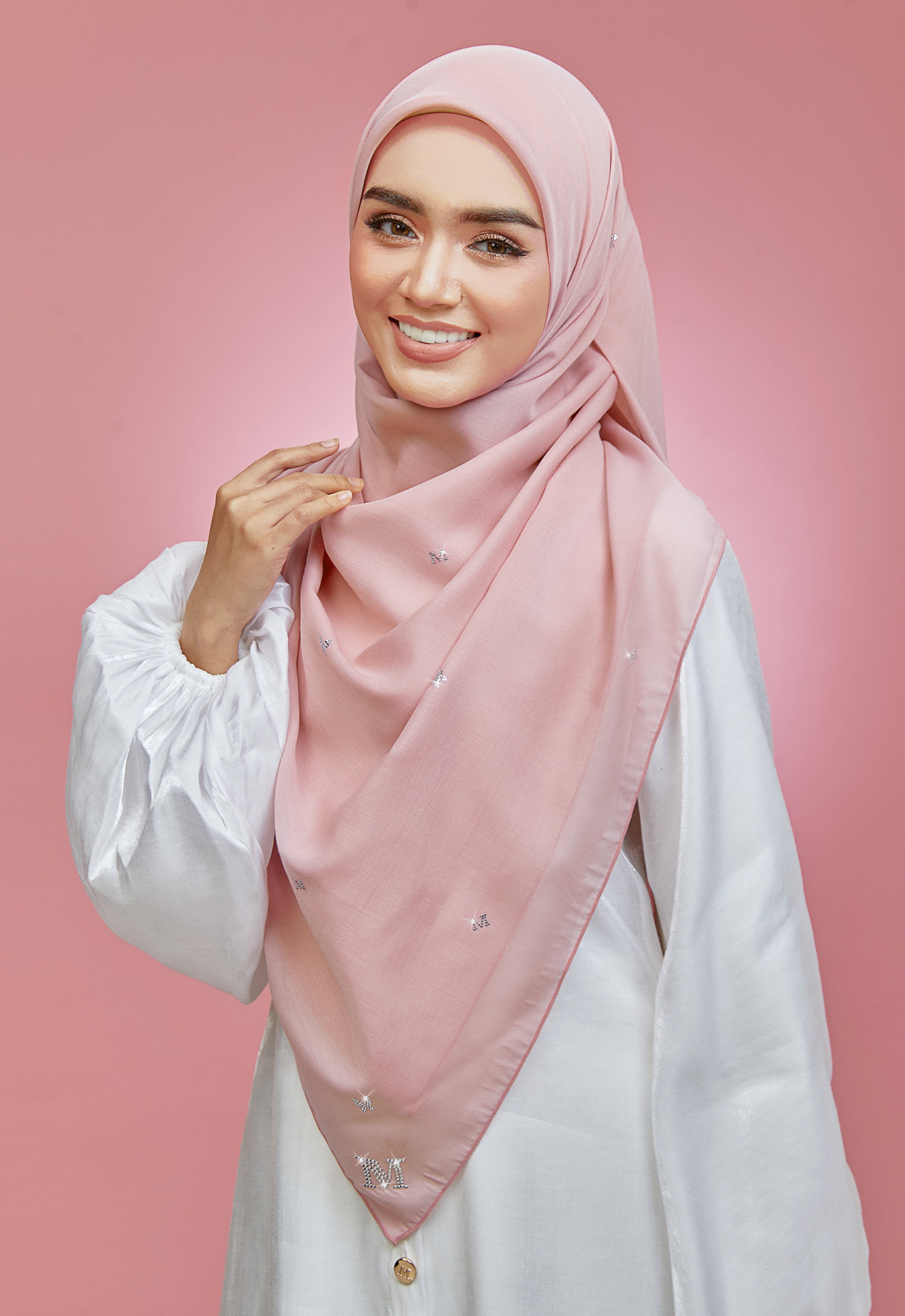 PLAIN BUTTERFLY STONE BAWAL - DUSTY PINK