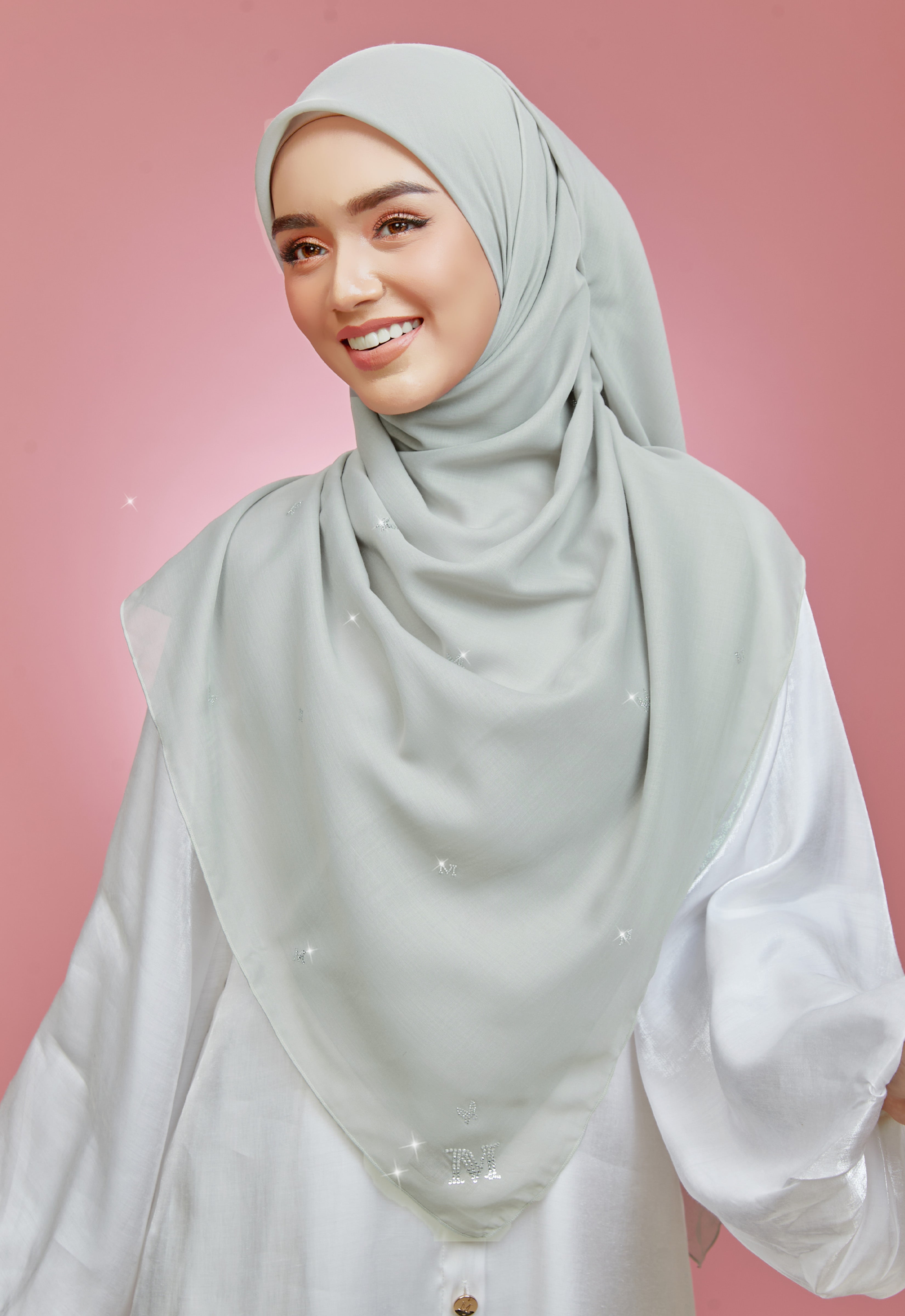 PLAIN BUTTERFLY STONE BAWAL - GRAY