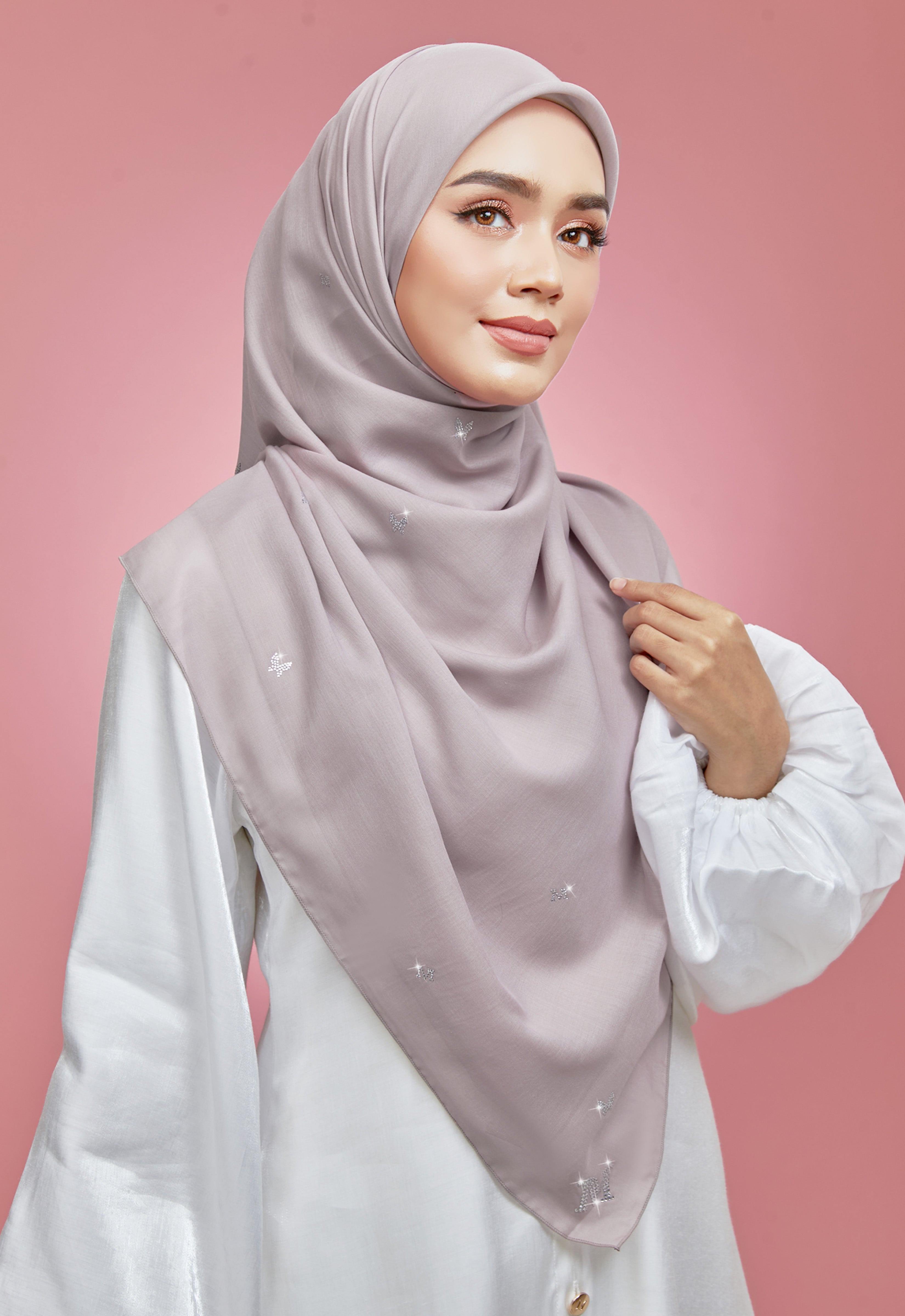 PLAIN BUTTERFLY STONE BAWAL - LIGHT PURPLE