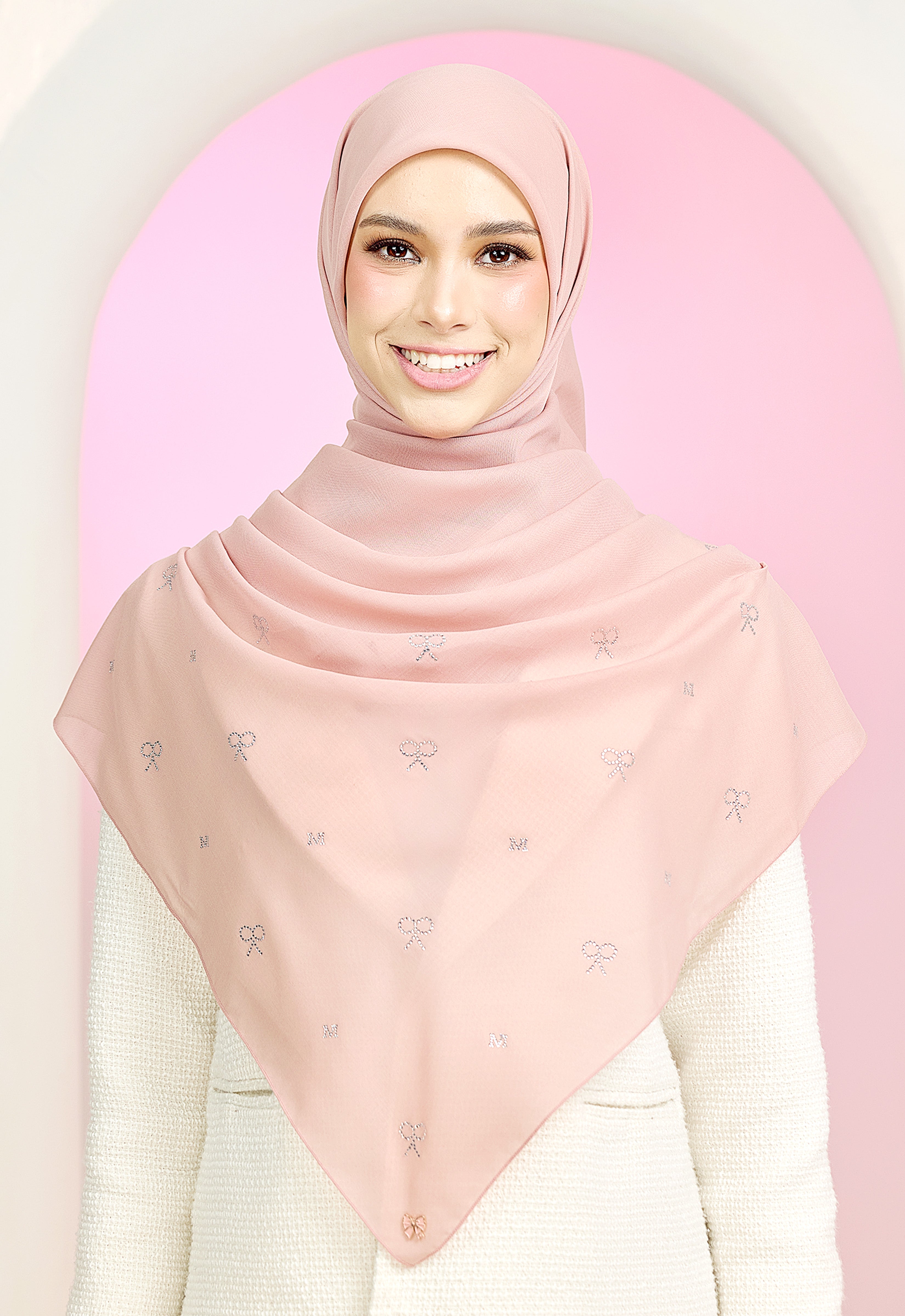 RIBBONY PLAIN STONE - BLUSH PINK