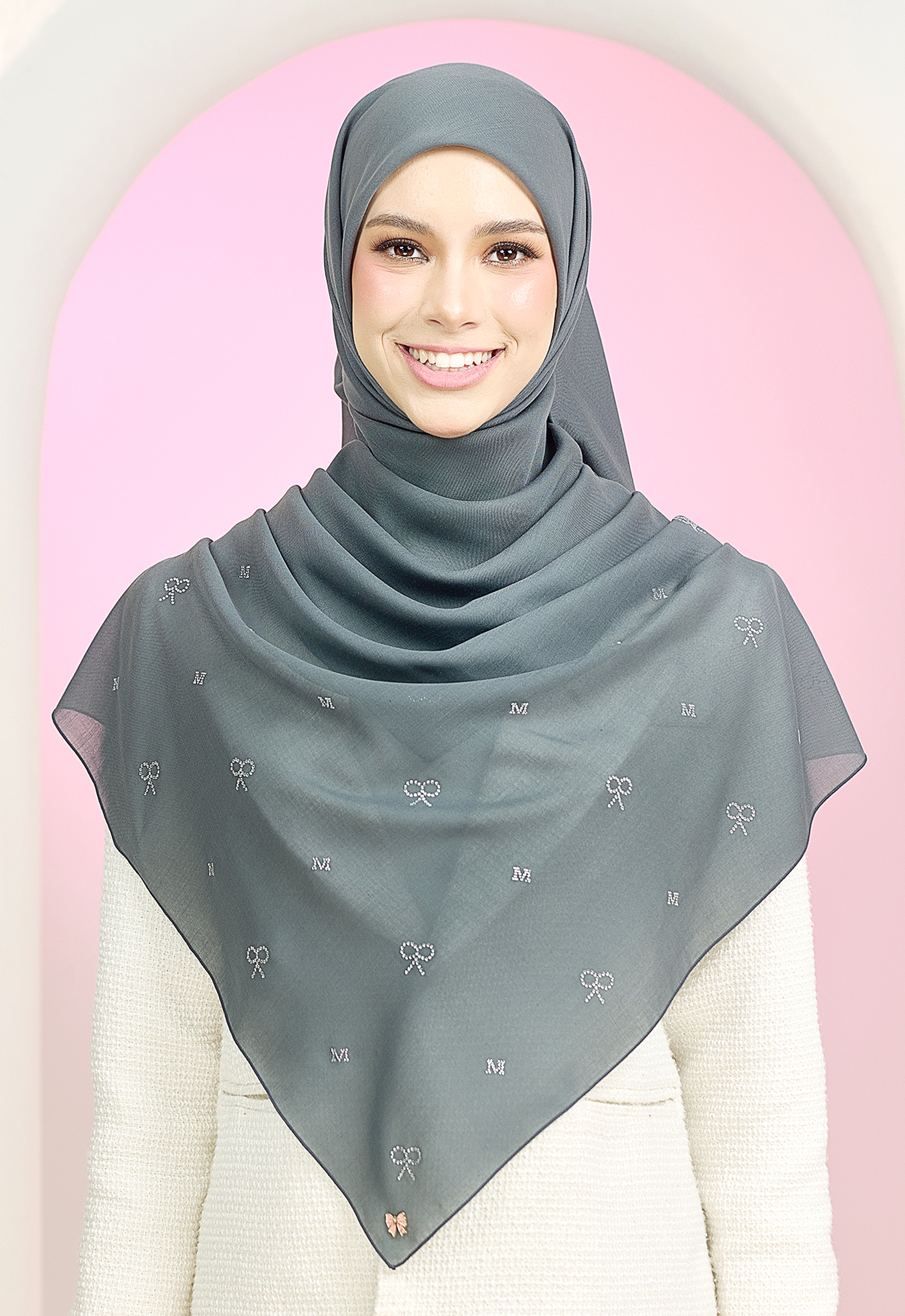 RIBBONY PLAIN STONE - DARK GRAY