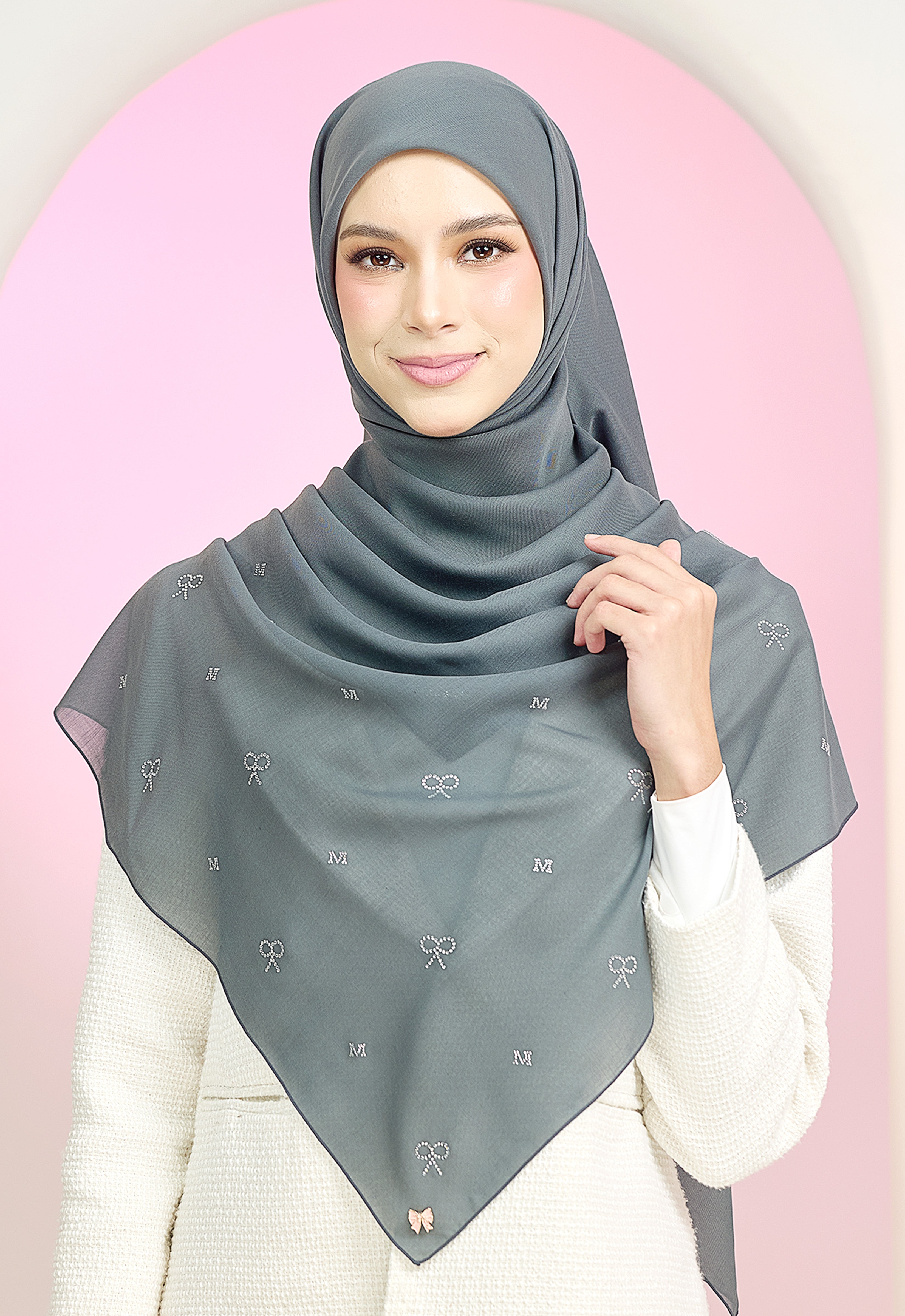 RIBBONY PLAIN STONE - DARK GRAY