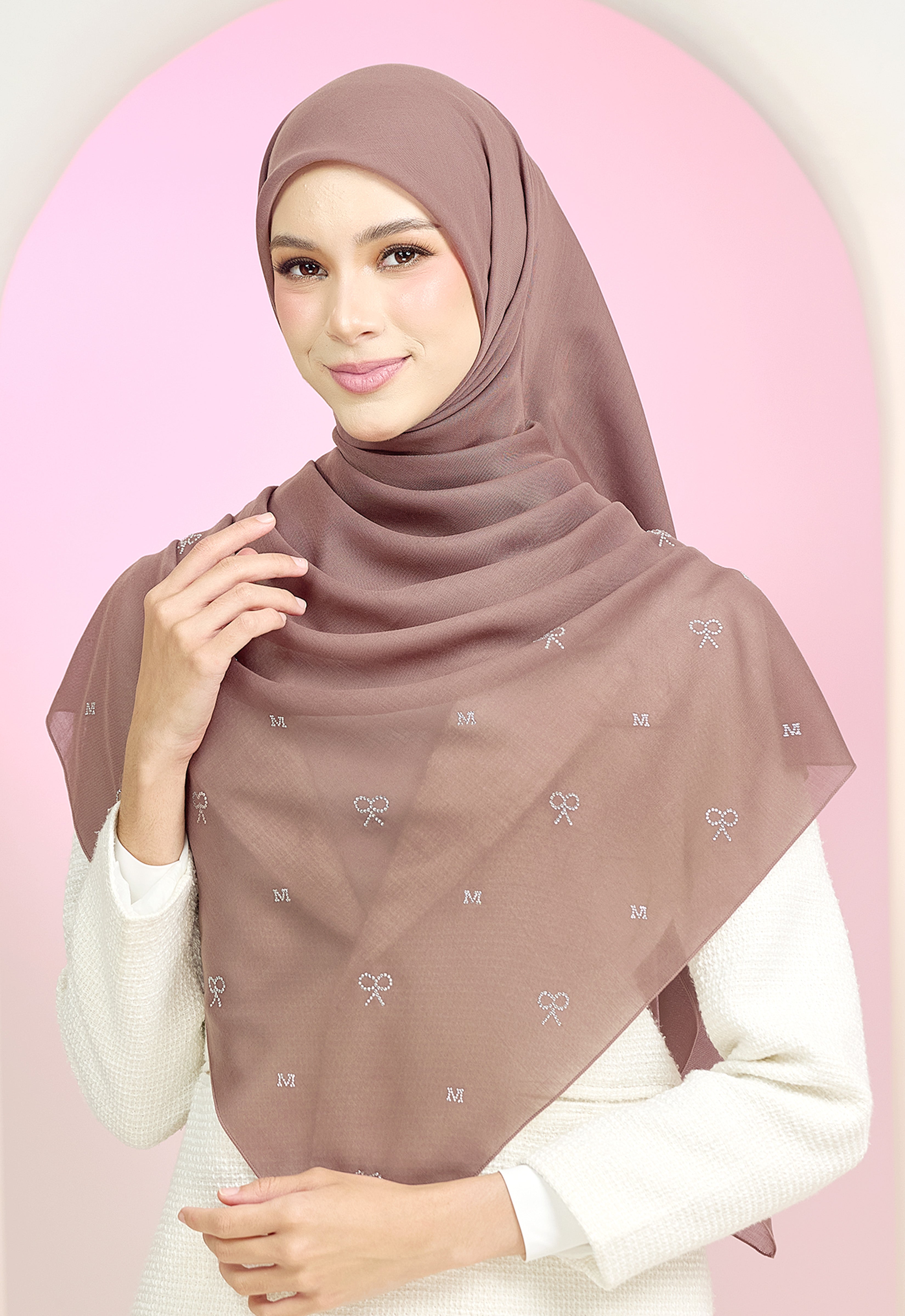 RIBBONY PLAIN STONE - LIGHT BROWN