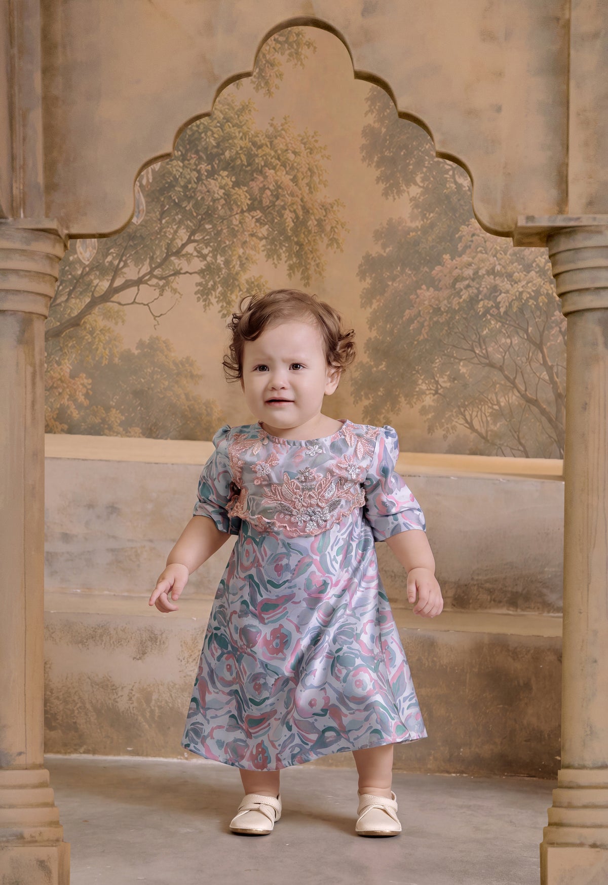 DEWI SERIES | DEWI ANGGUN KURUNG MODERN BABY - CORAL BLUE
