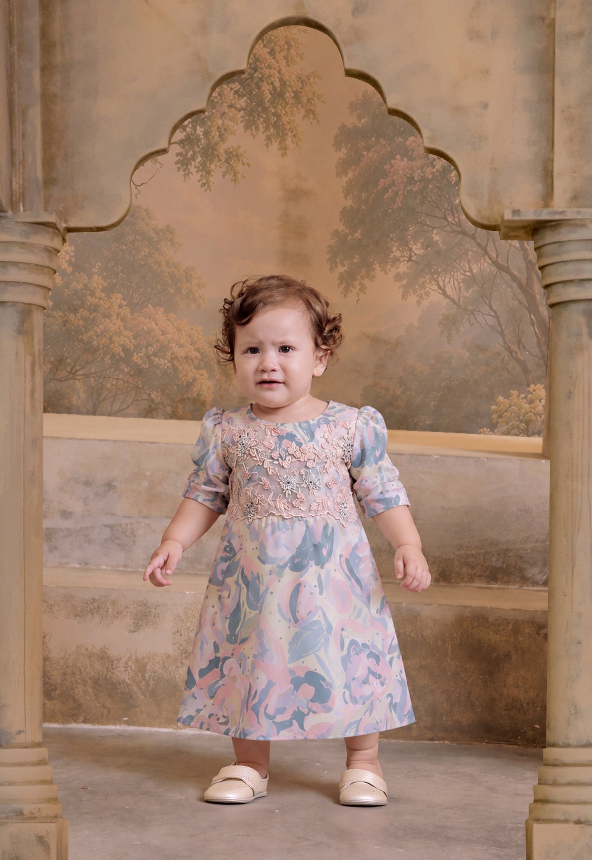DEWI SERIES | DEWI ANGGUN KURUNG MODERN BABY - CREAMY BLUE