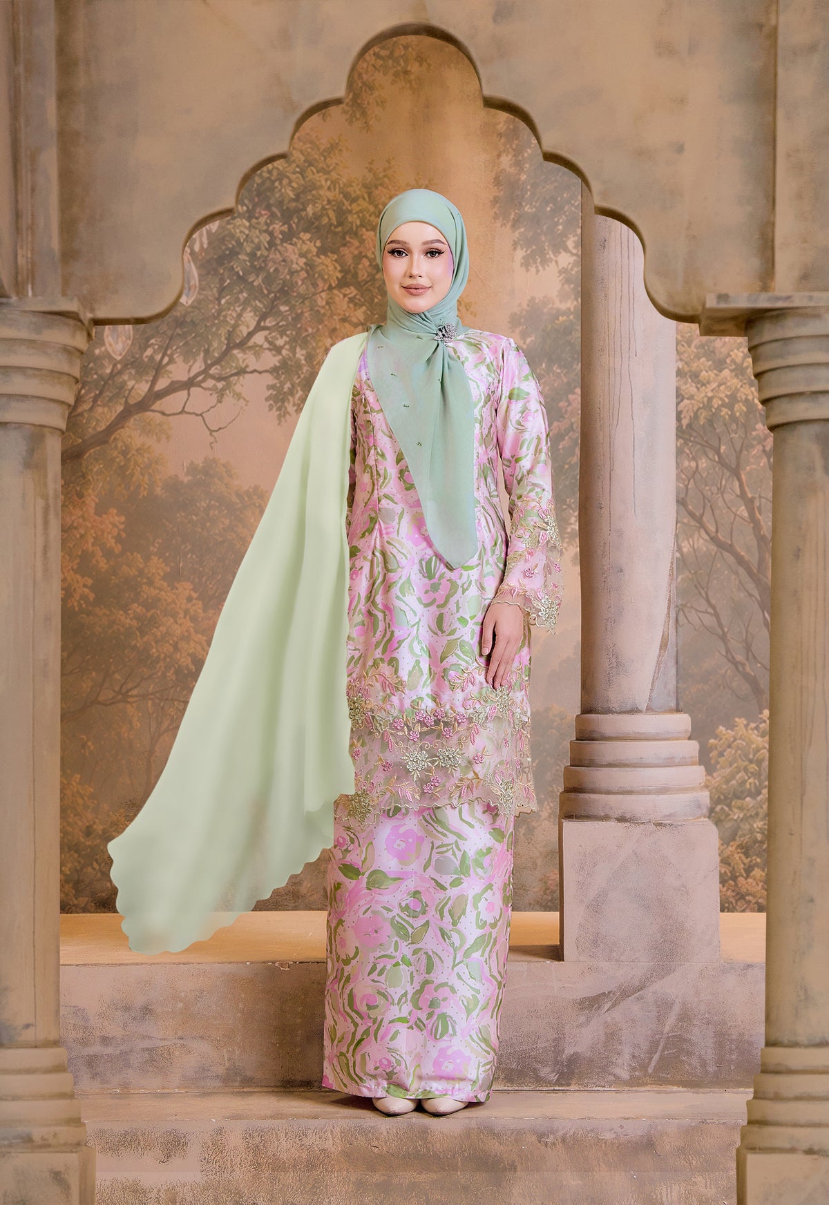 DEWI SERIES | DEWI ANGGUN KURUNG MODERN - TROPICAL GREEN