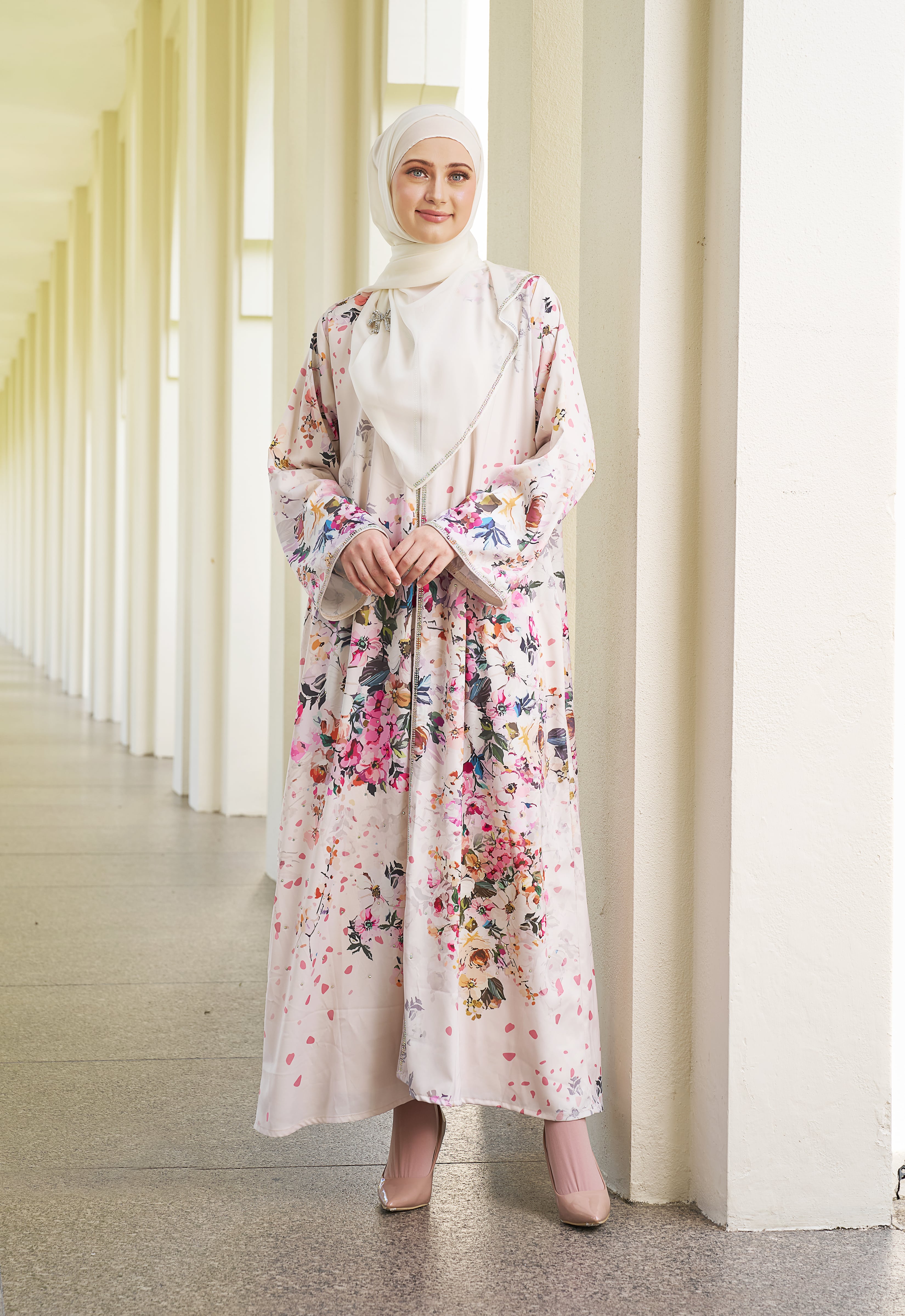 JIWA PRINTED LUXE ABAYA - FIONA