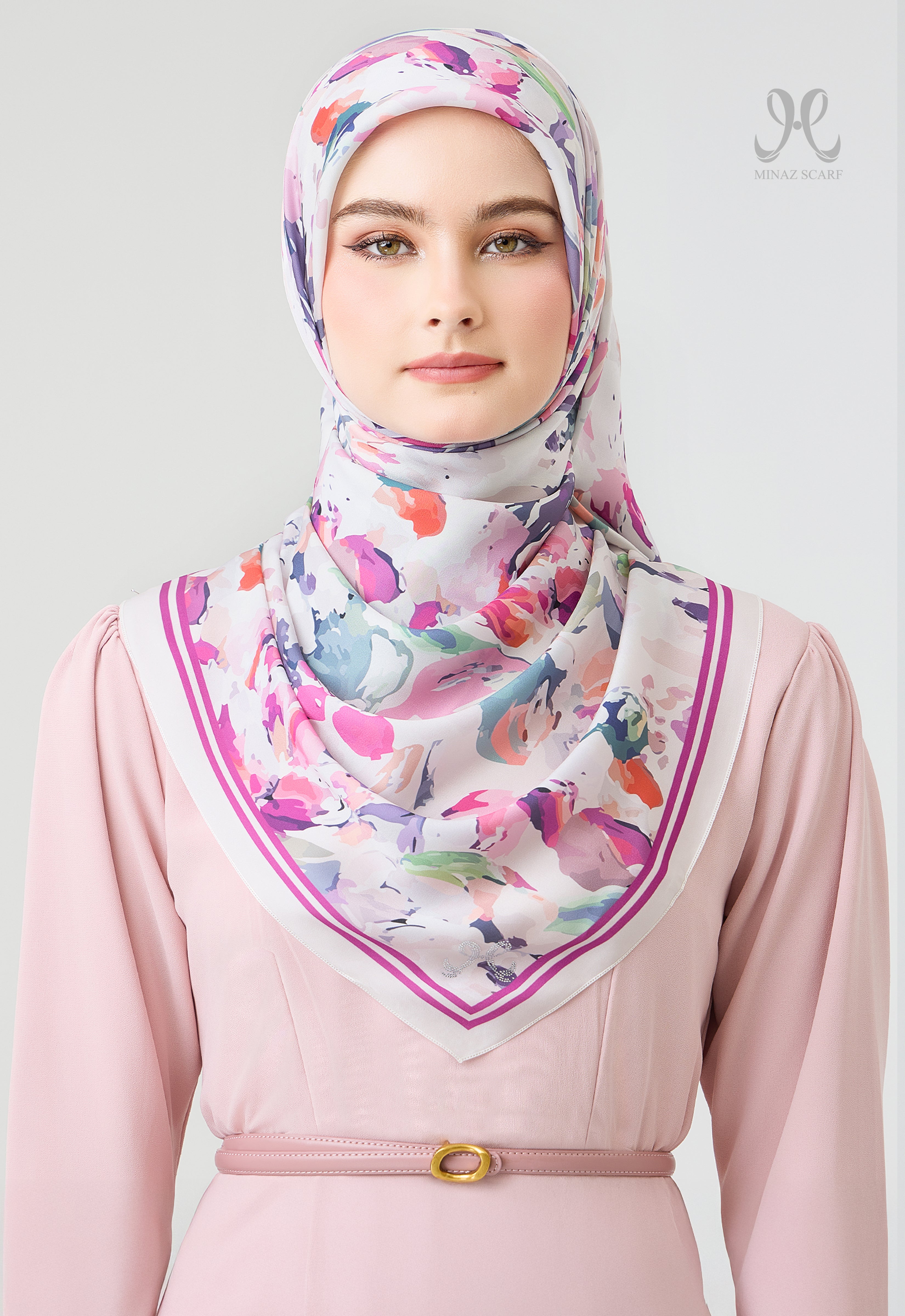 MINAZ Scarf | Florisa - Magenta