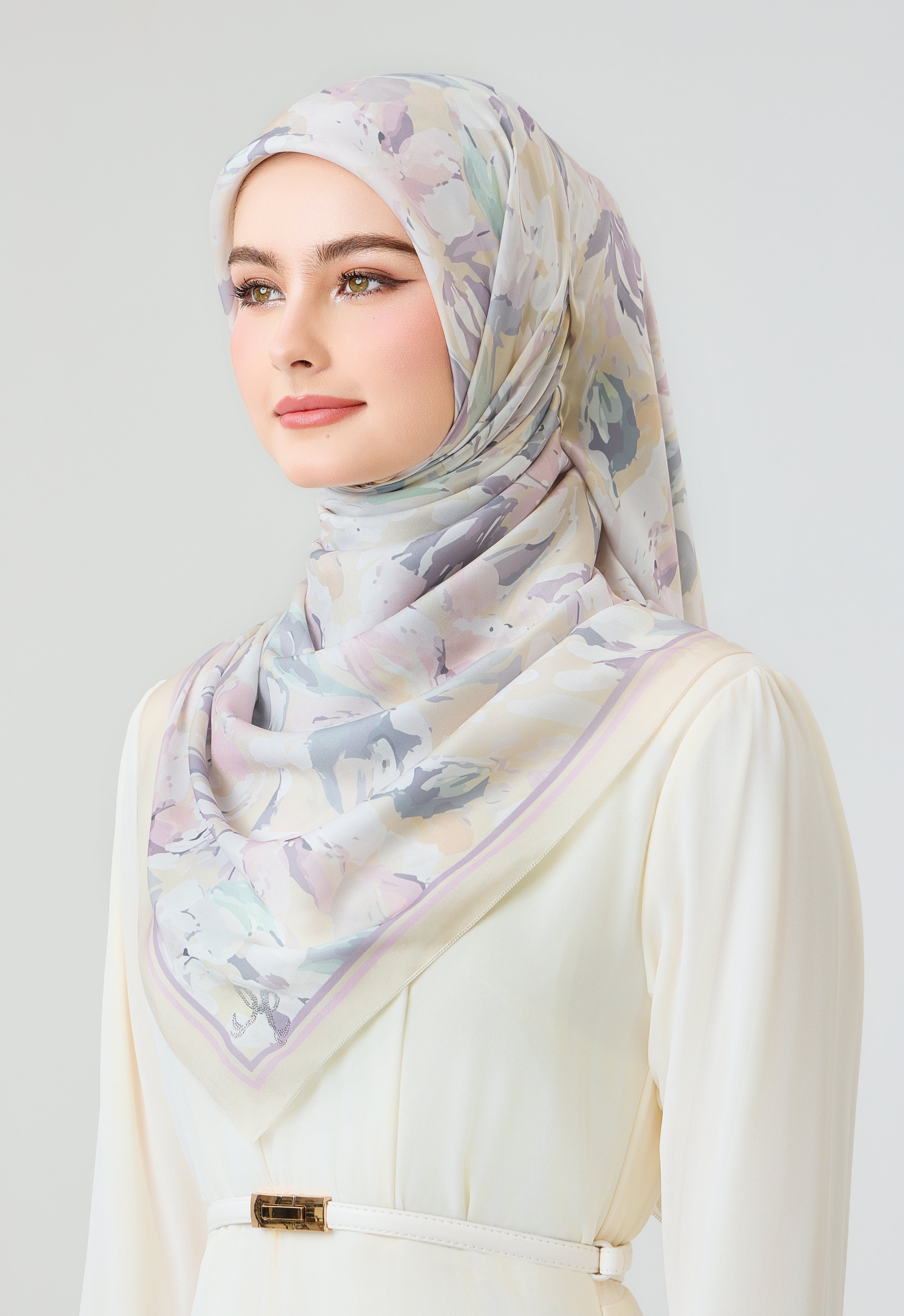 MINAZ Scarf | Florisa - Soft Yellow