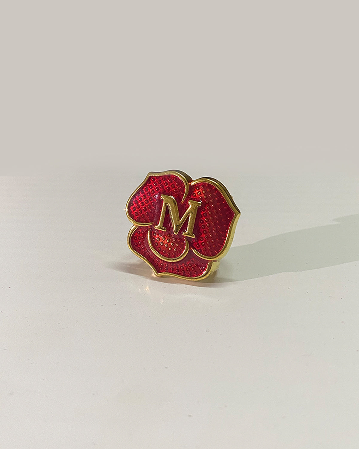 ROSE HIJAB RING - MAROON GOLD