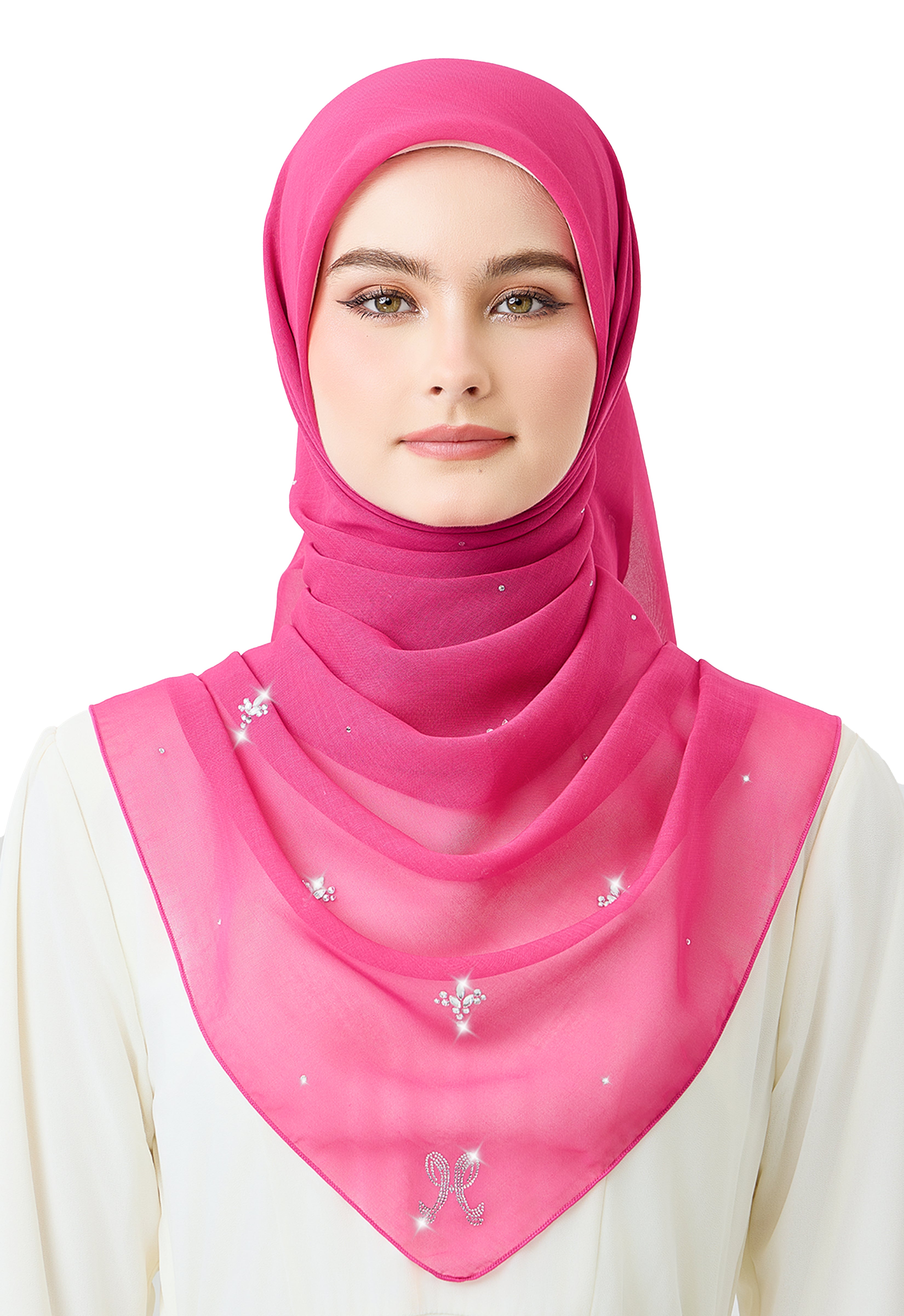 Lavender Plain Stone - Hot Pink