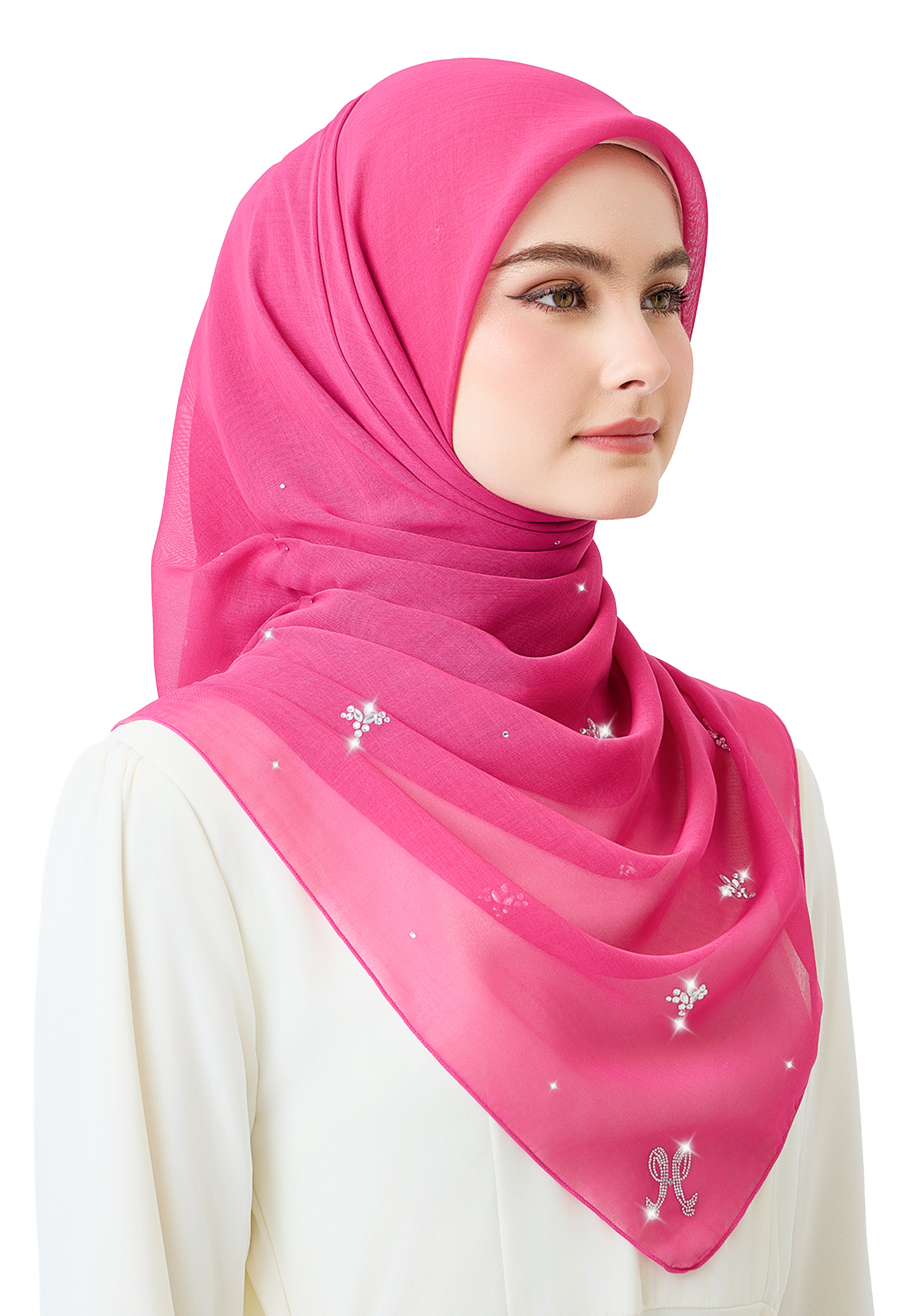 Lavender Plain Stone - Hot Pink
