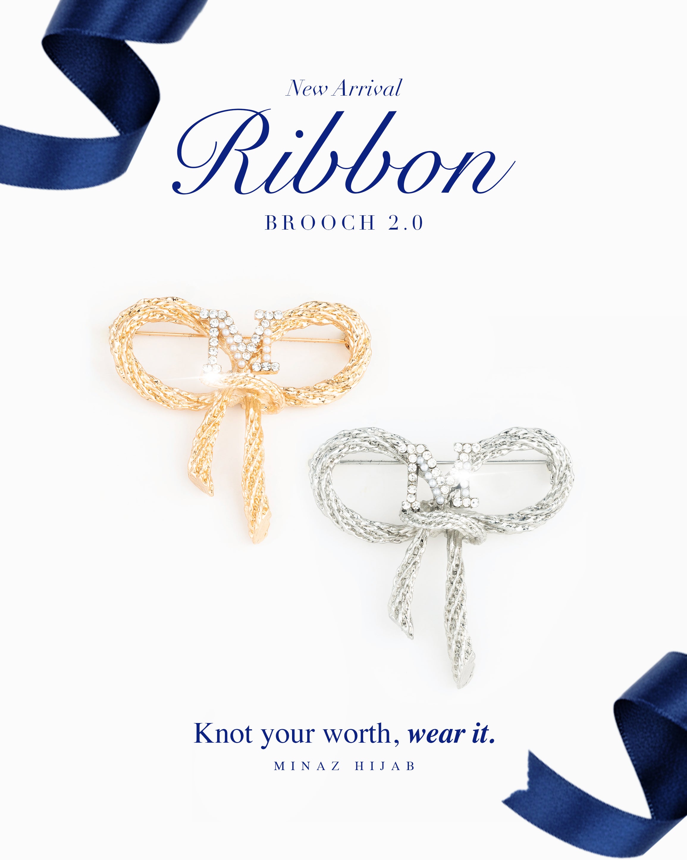 MINAZ HIJAB RIBBON BROOCH 2.0
