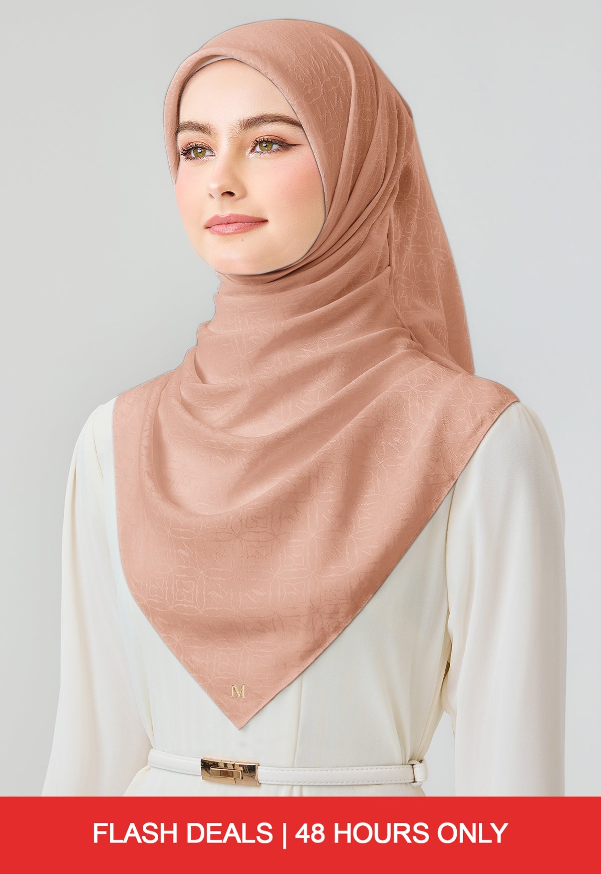 RHEA PLAIN JACQUARD - DUSTY PEACH