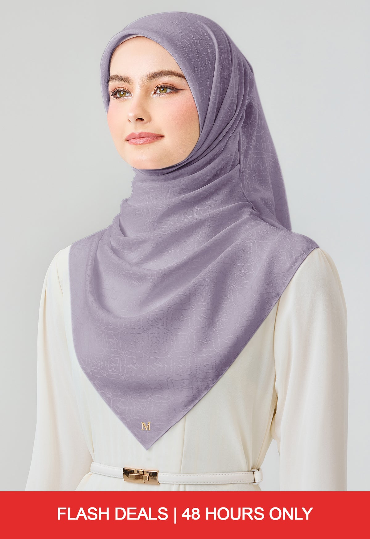 RHEA PLAIN JACQUARD - DUSTY PURPLE