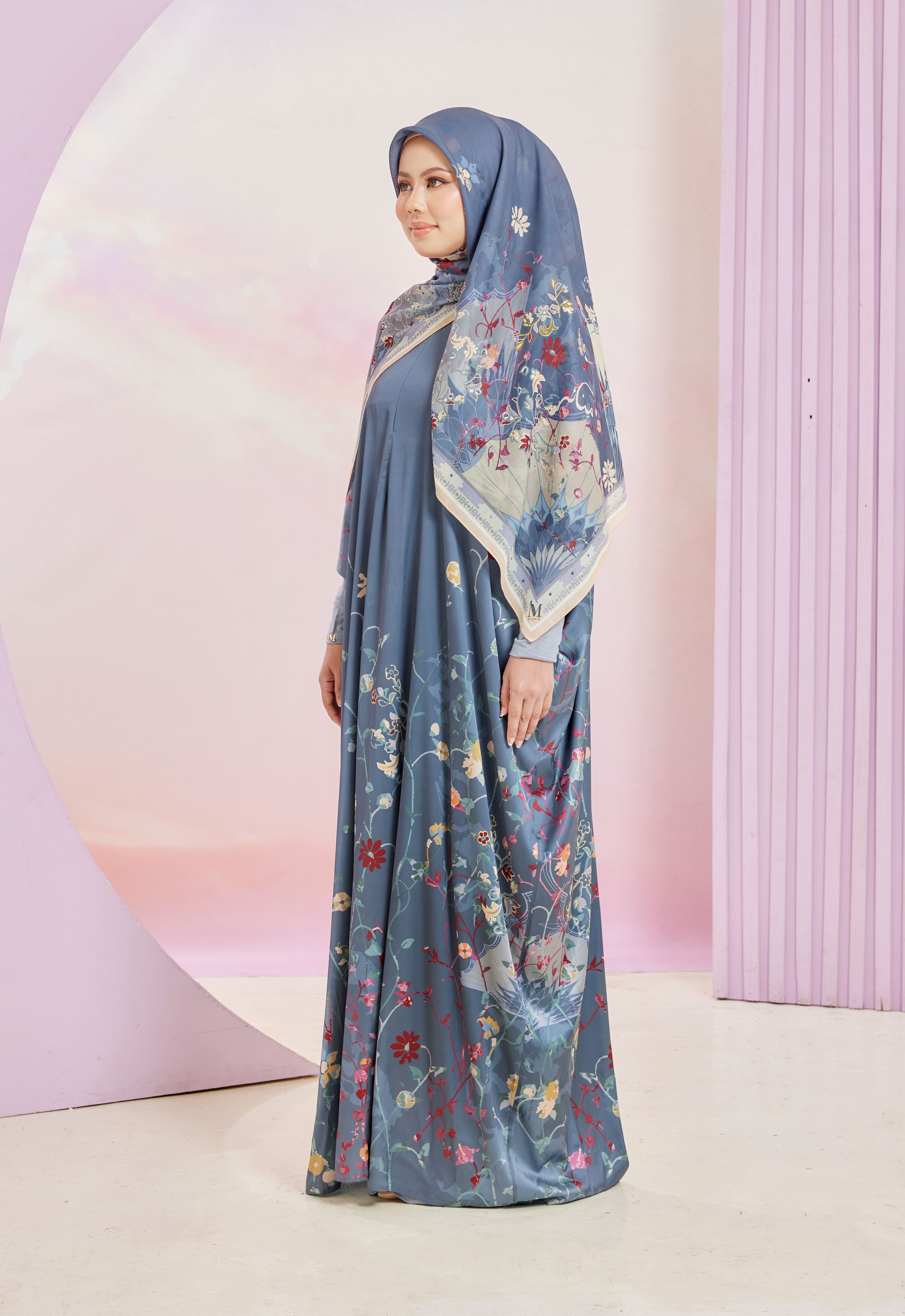 HARAMAIN ABAYA - DENIM BLUE