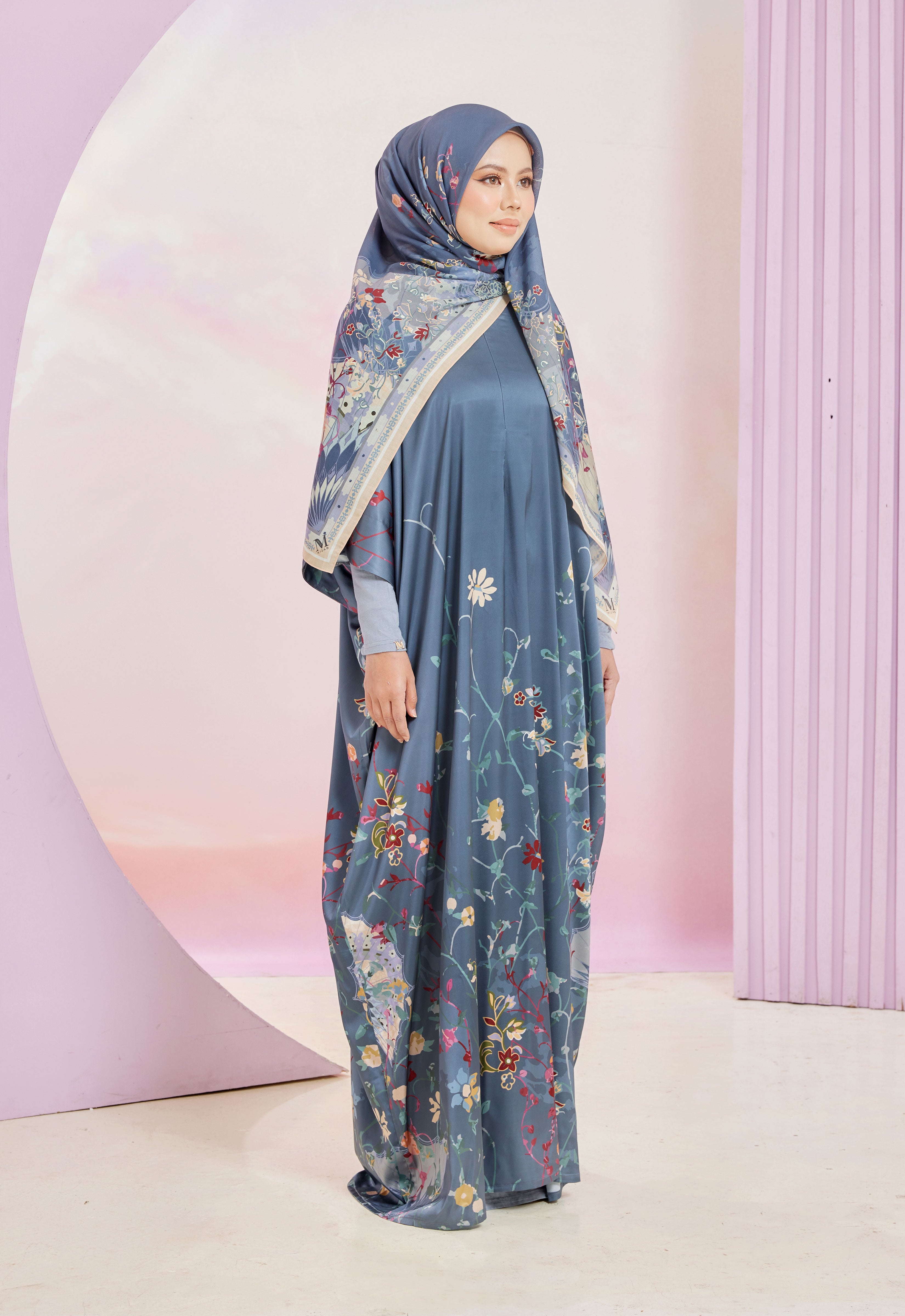 HARAMAIN ABAYA - DENIM BLUE