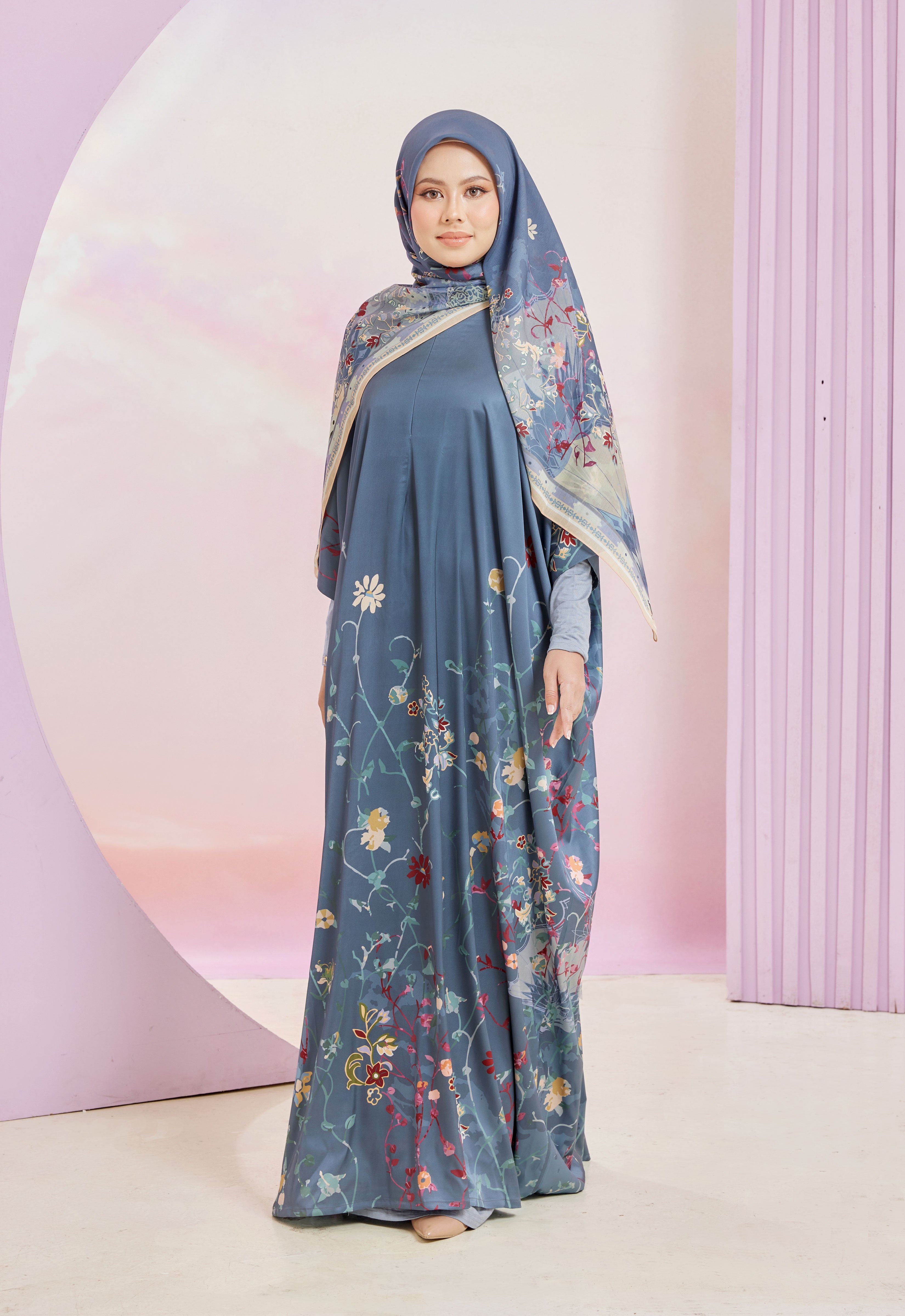 HARAMAIN ABAYA - DENIM BLUE