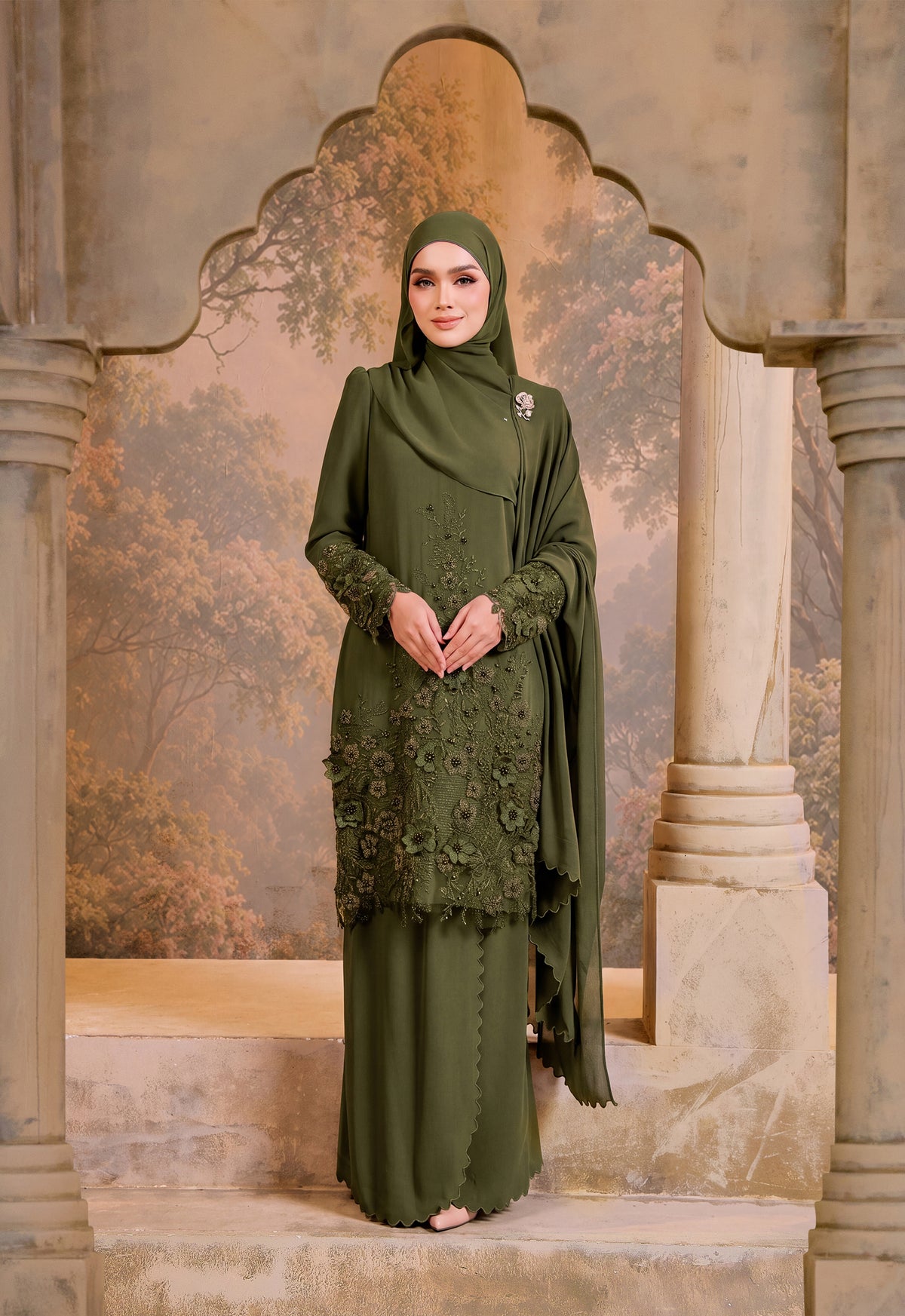 BESPOKE SERIES | KIRANA KURUNG - OLIVE