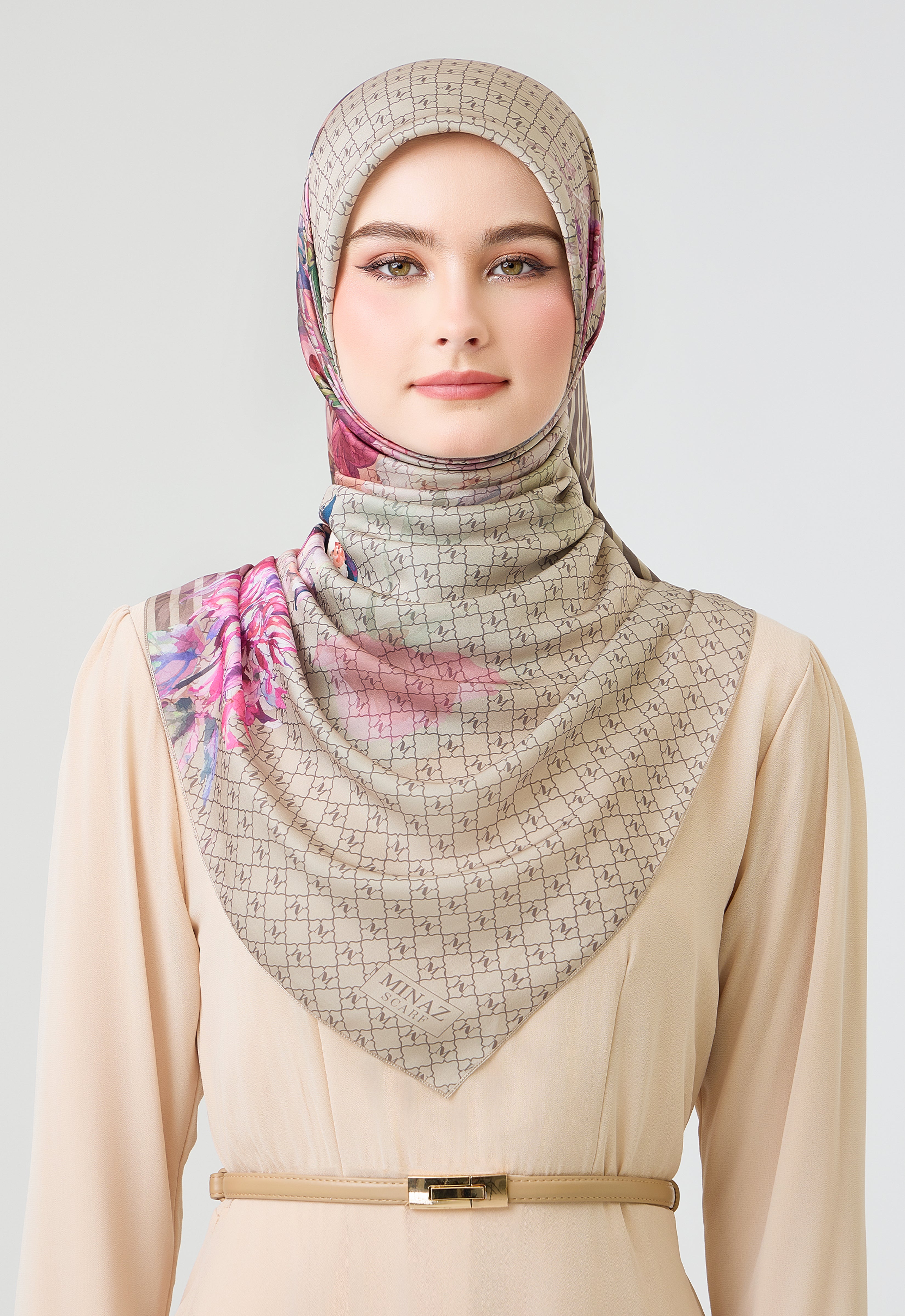 MINAZ Scarf | Louisa - Cedar Brown