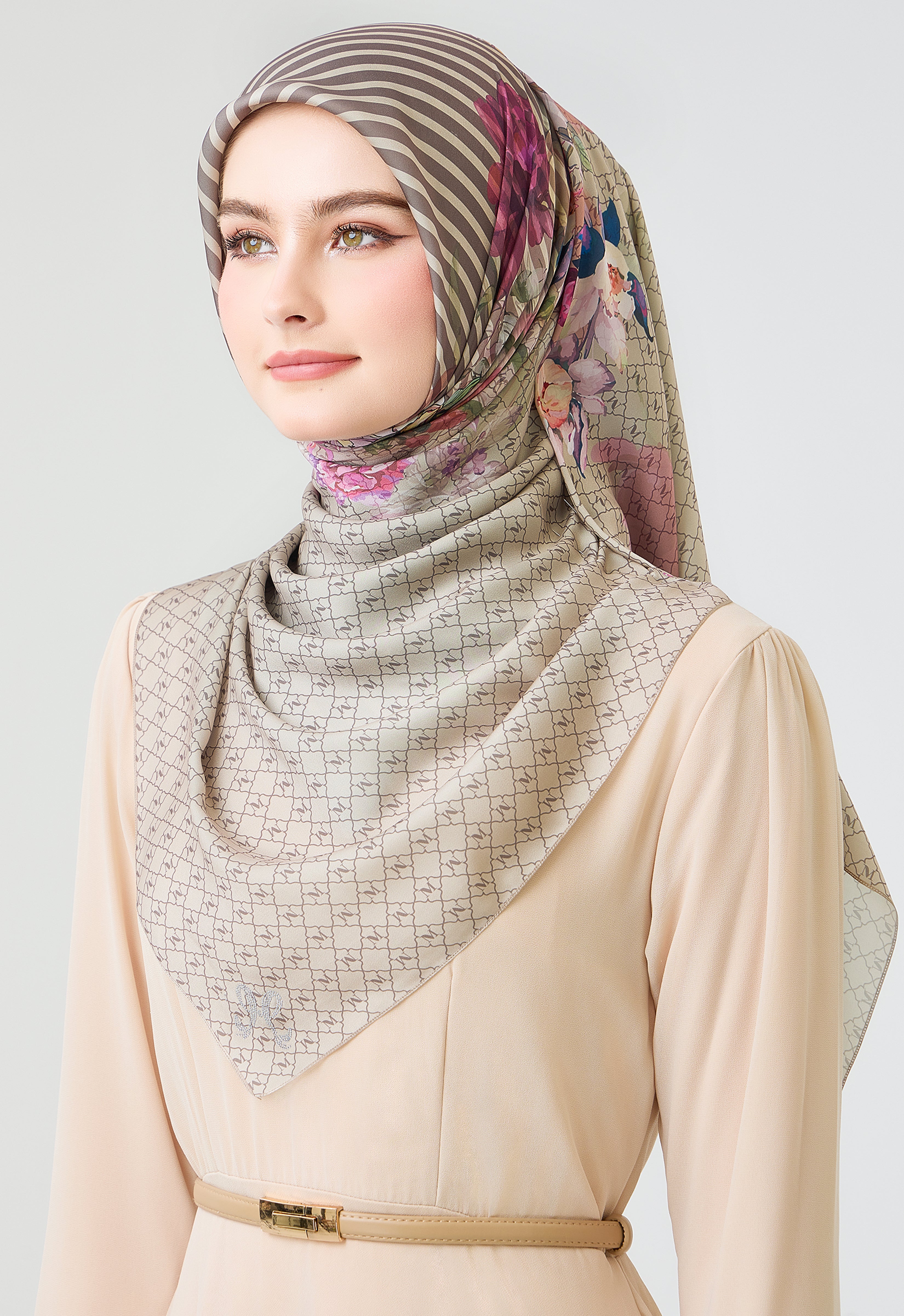 MINAZ Scarf | Louisa - Cedar Brown