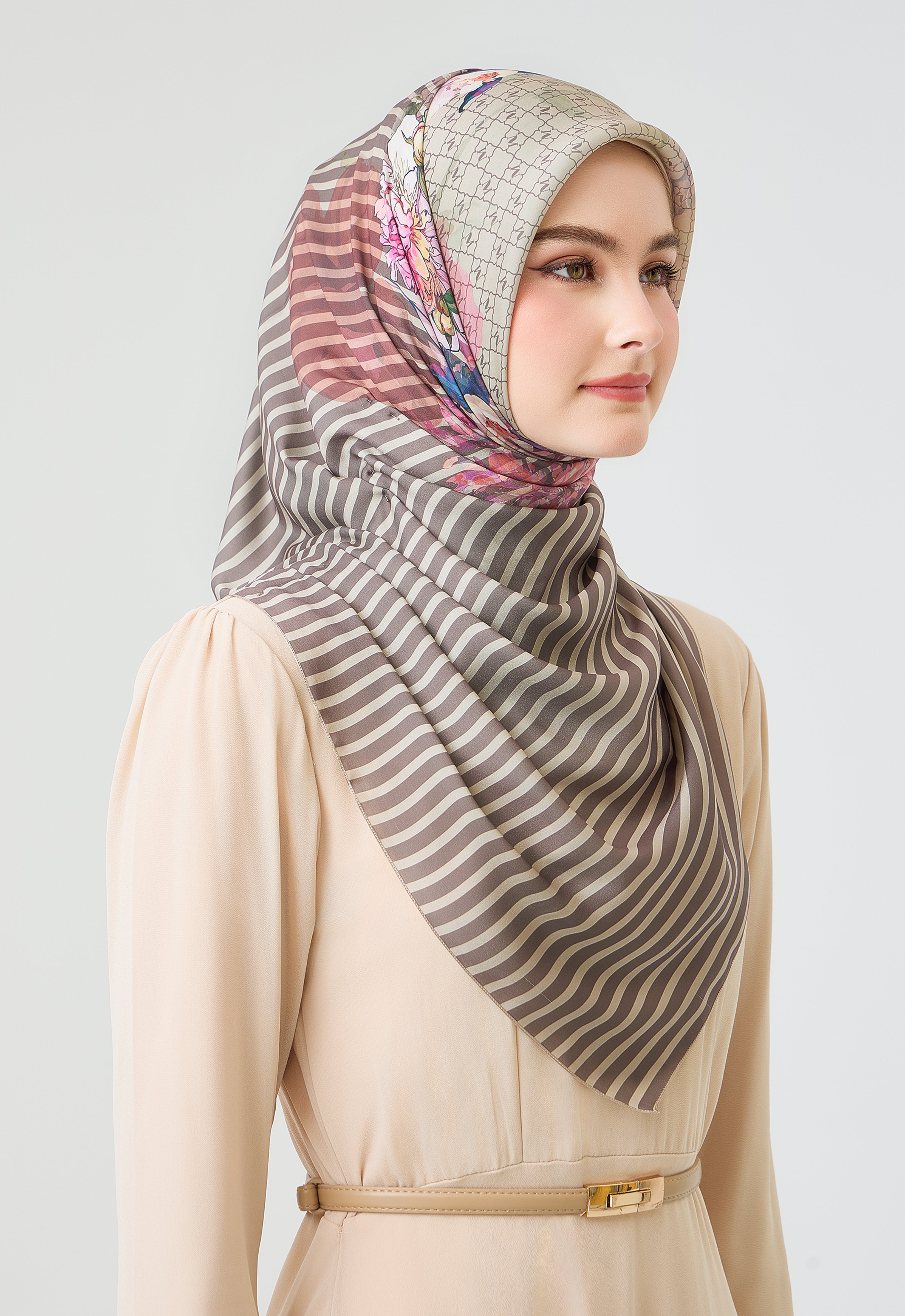MINAZ Scarf | Louisa - Cedar Brown