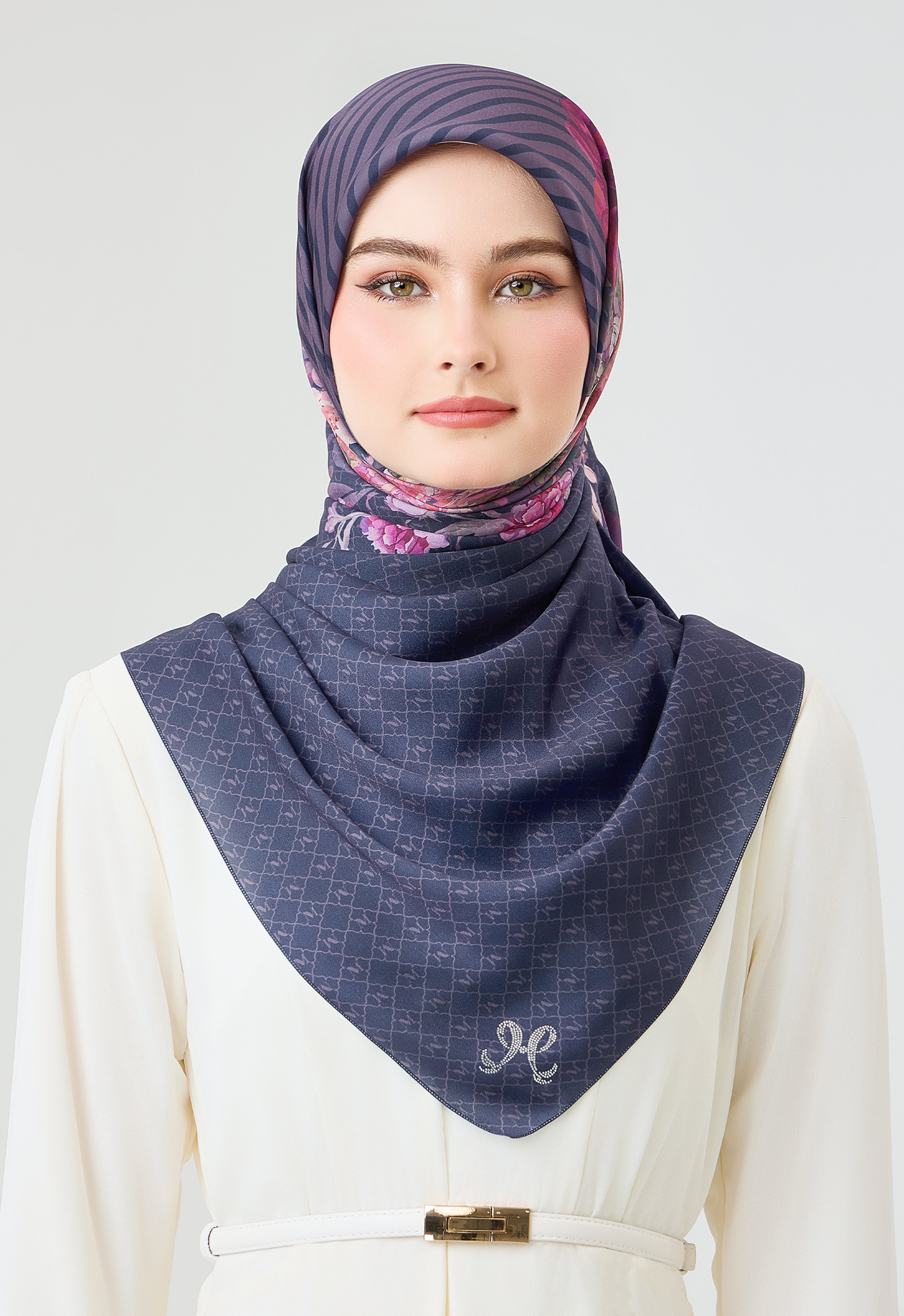 MINAZ Scarf | Louisa - Dark Purple