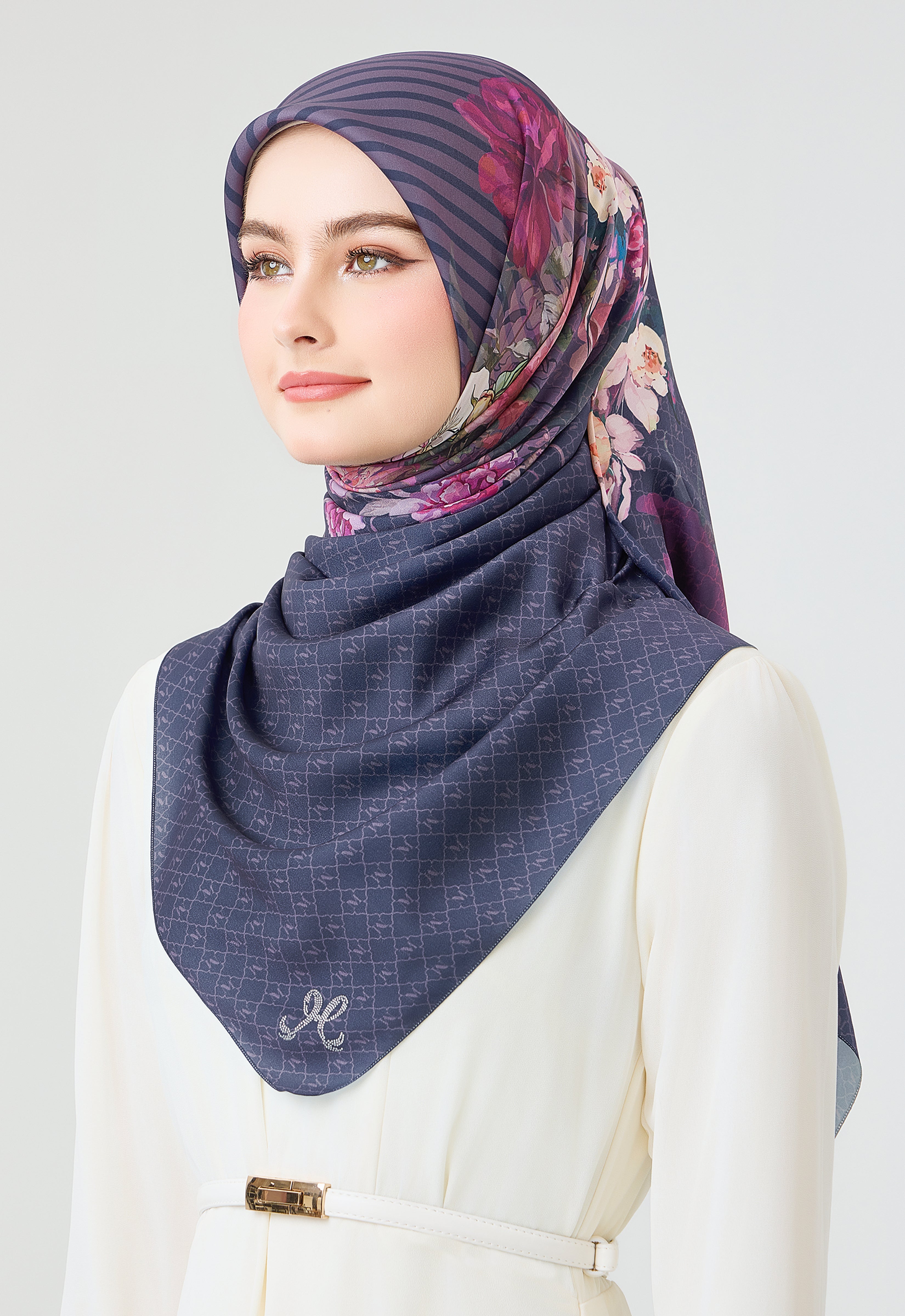 MINAZ Scarf | Louisa - Dark Purple