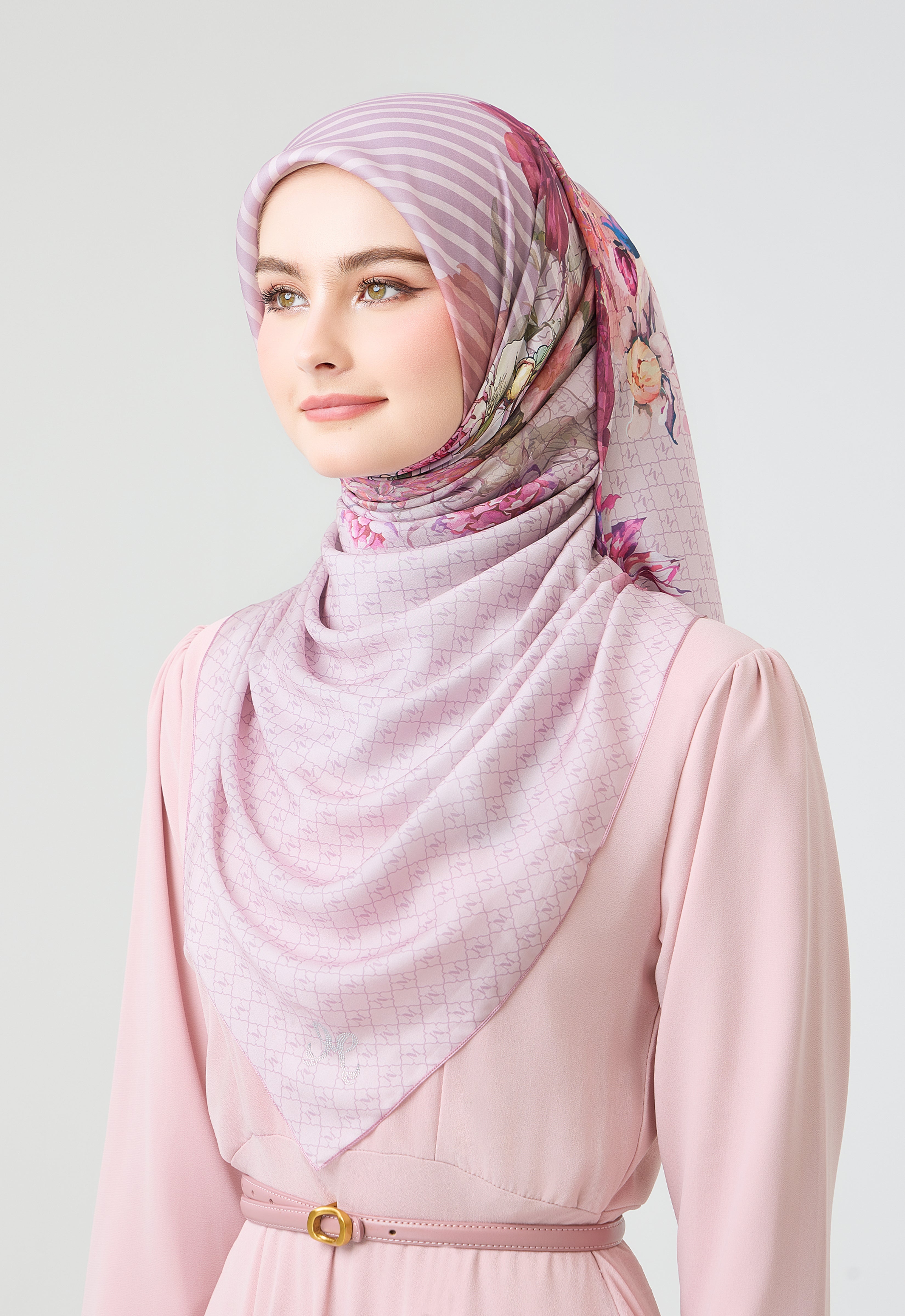 MINAZ Scarf | Louisa - Purple Pink