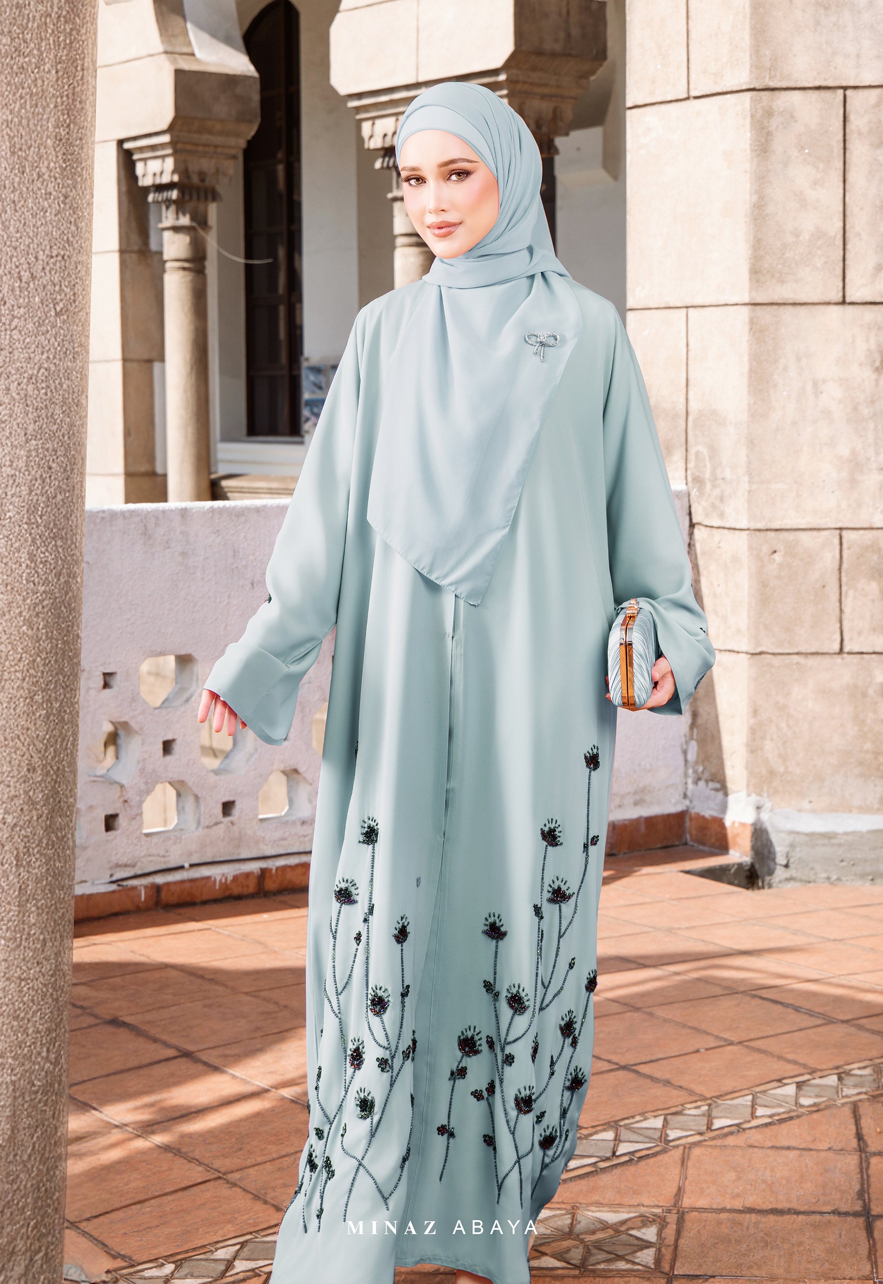 MAYSA ABAYA - MINT BLUE
