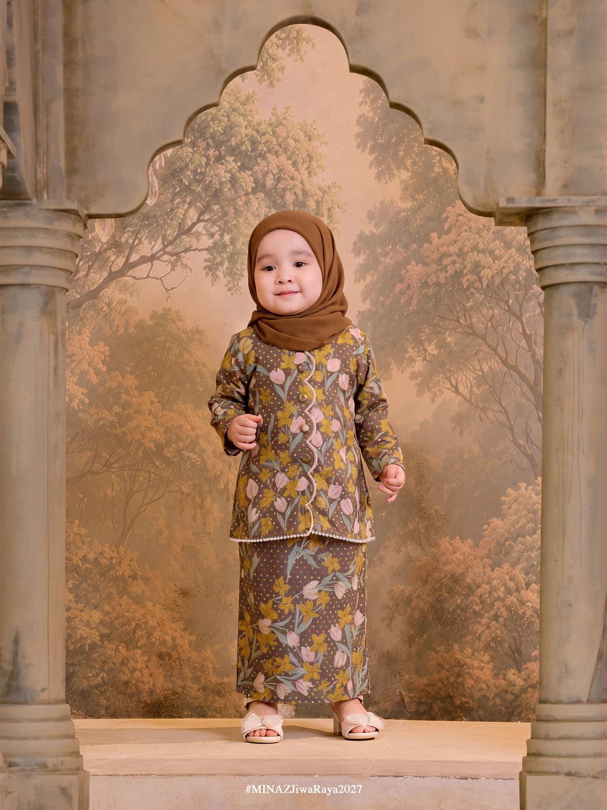 MELUR SERIES | MELUR MINI KURUNG KIDS - RICH BROWN