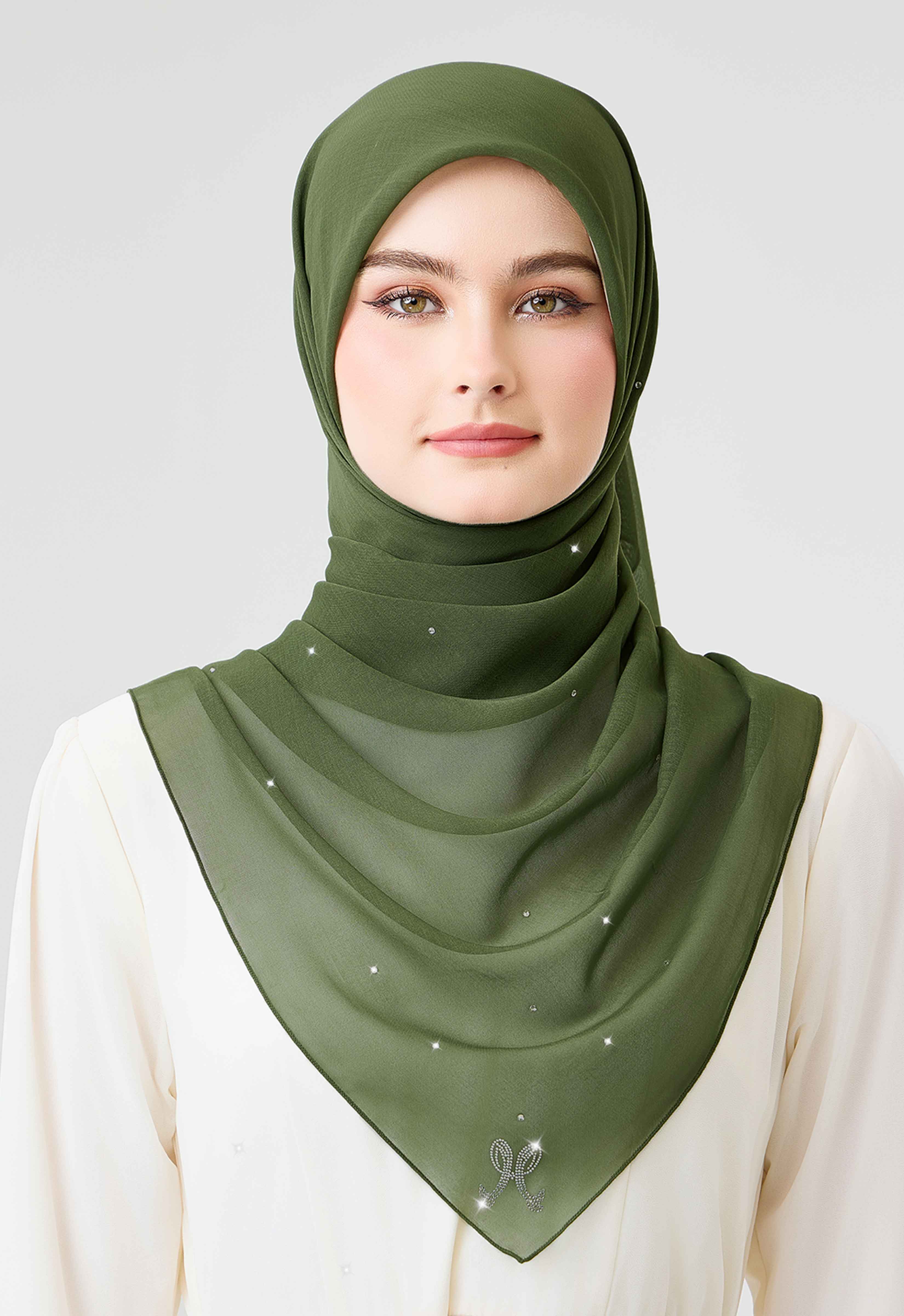Swarovski Plain Stone - Army Green
