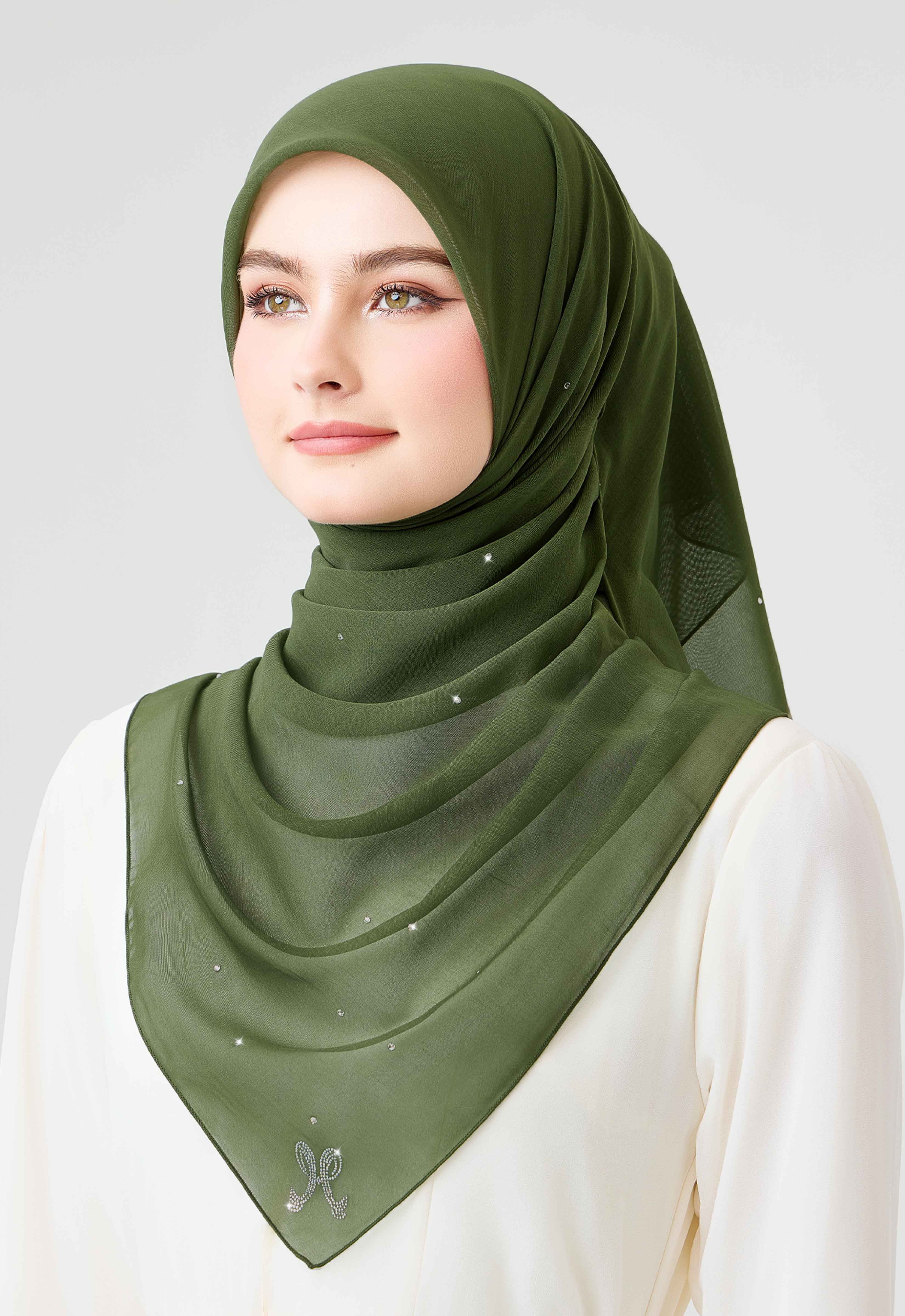 Swarovski Plain Stone - Army Green