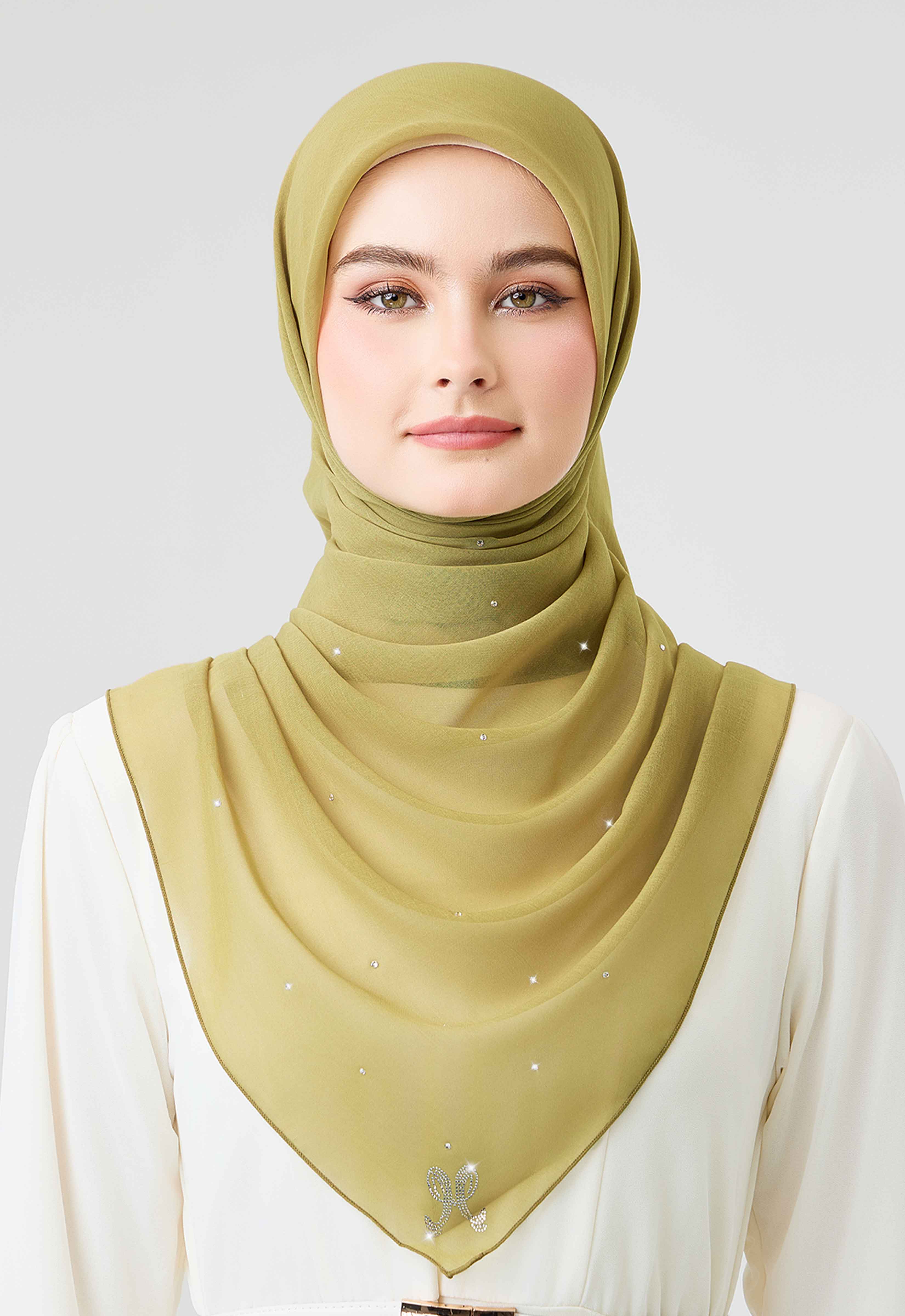 Swarovski Plain Stone - Golden Olive