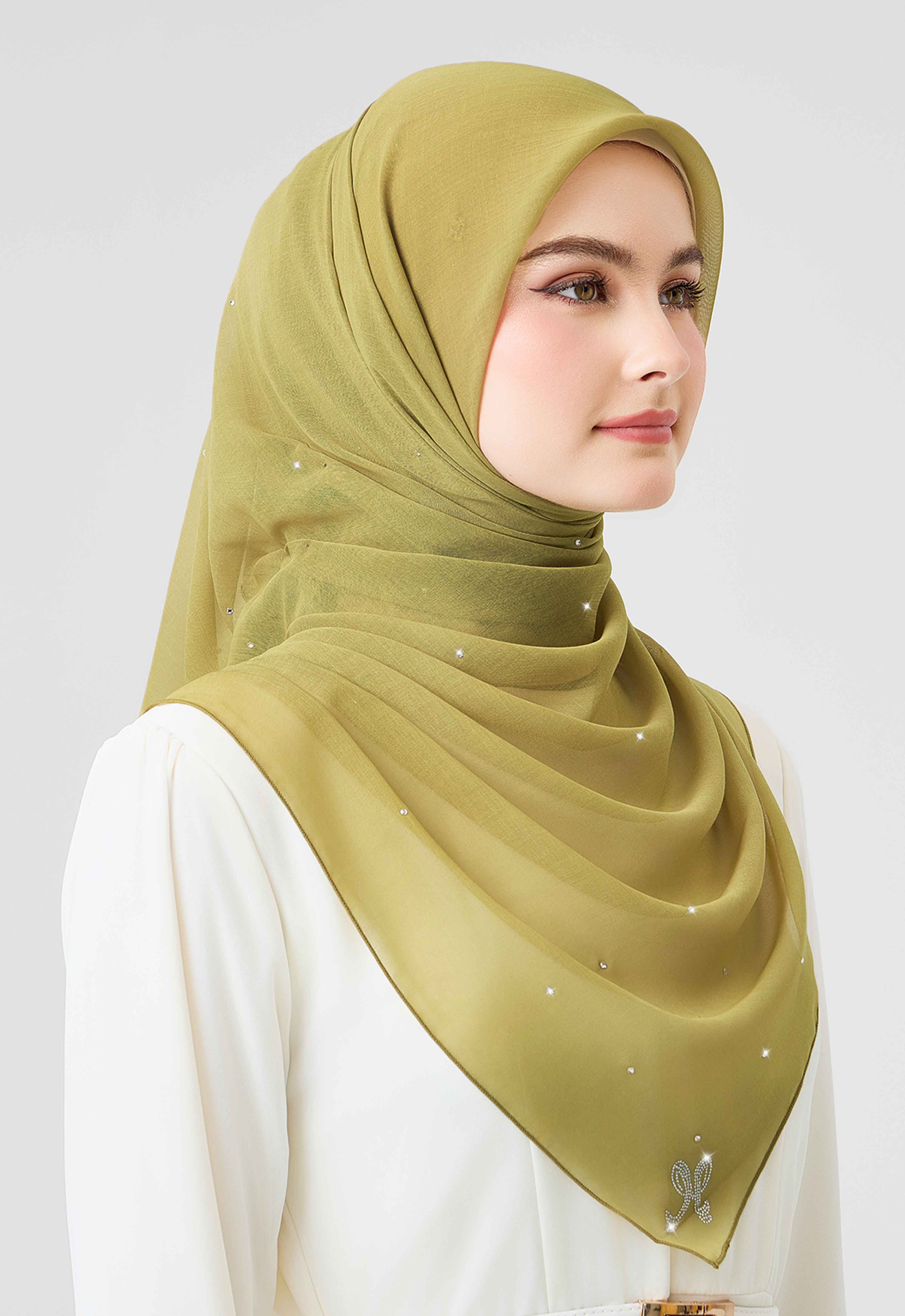 Swarovski Plain Stone - Golden Olive