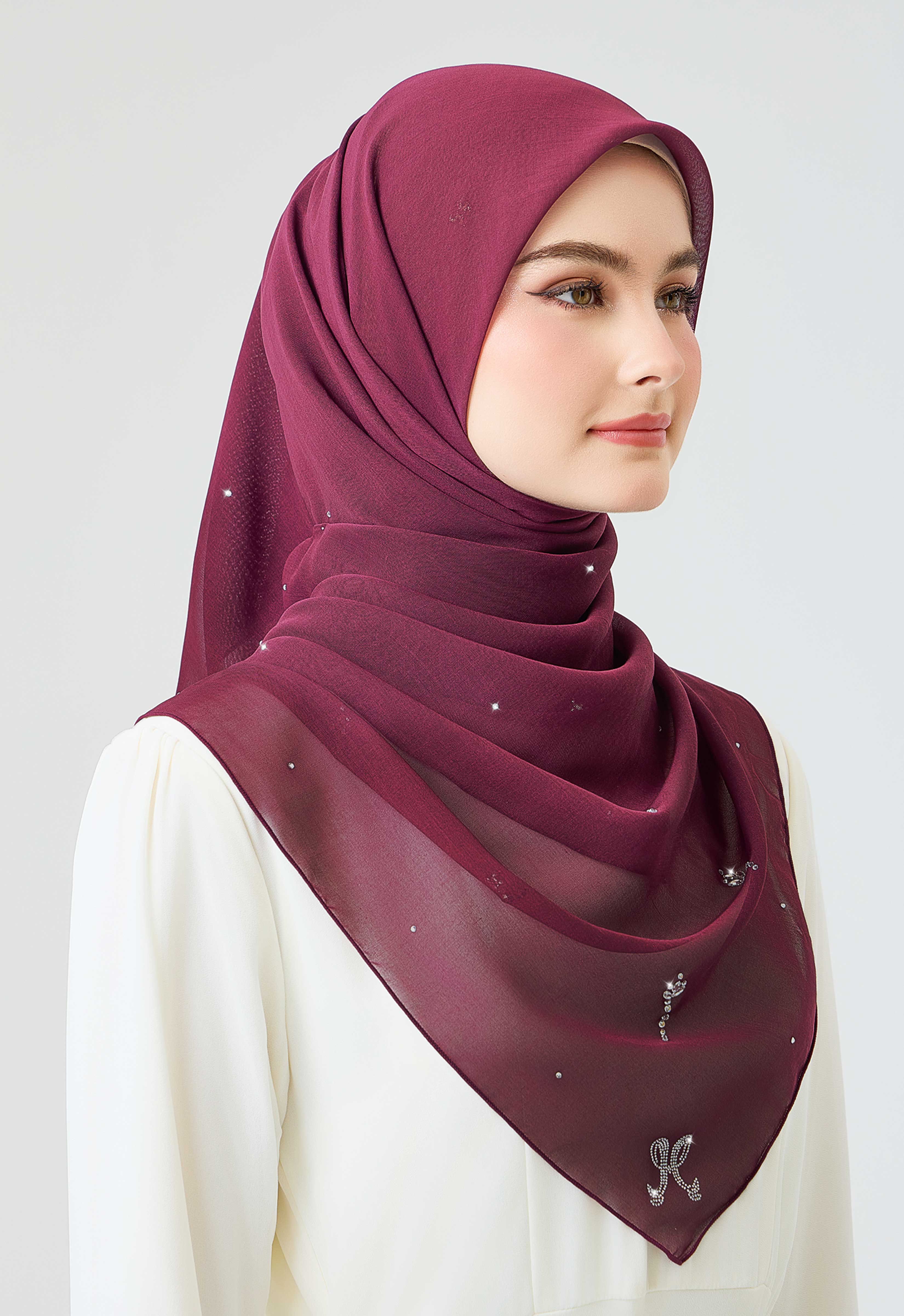 Tulip Plain Stone - Burgundy